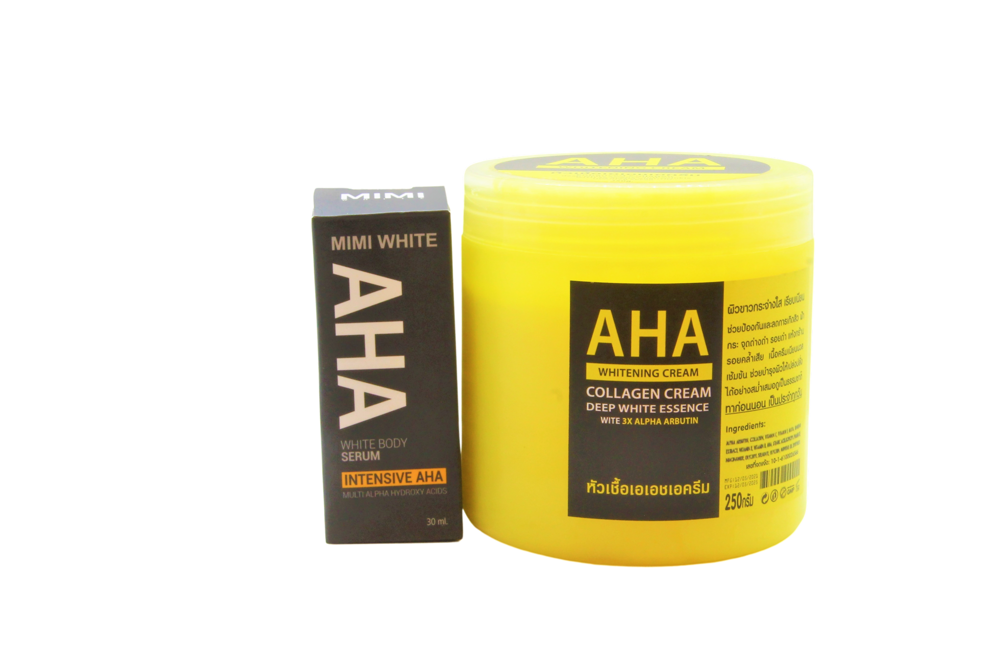 Coffret cadeau AHA Crème au collagène et sérum pour le corps