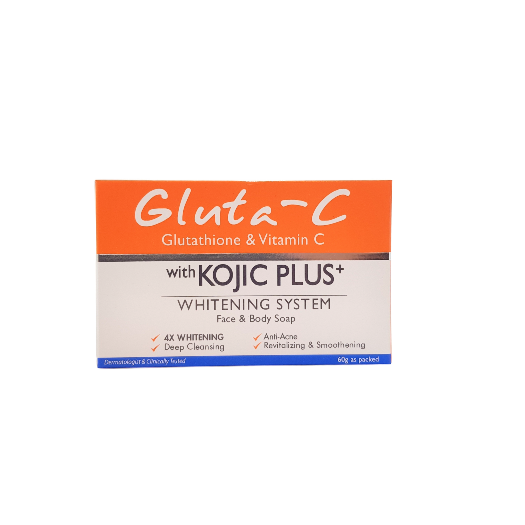 Savon Gluta-C au glutathion et à la vitamine C, avec système blanchissant Kojic Plus, 60 grammes