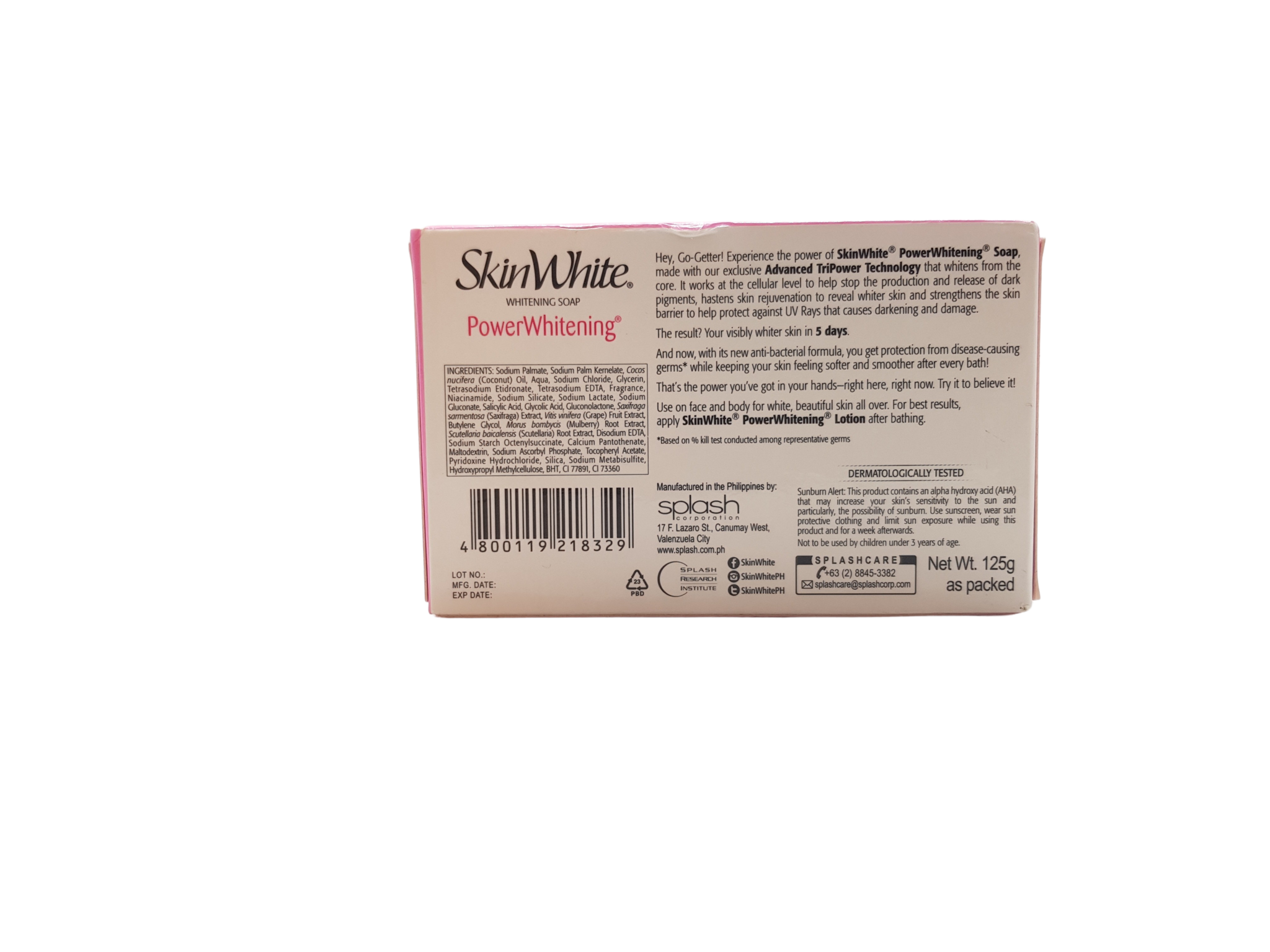 SkinWhite Powerwhitening Soap, 125 grams