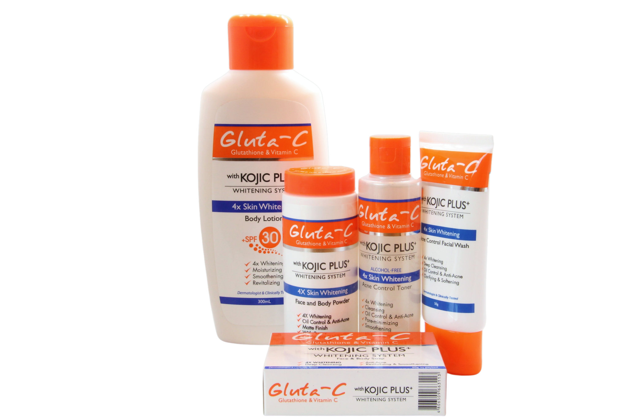 Pack économique Gluta-C, 4x éclaircissement de la peau, le coffret cadeau ultime