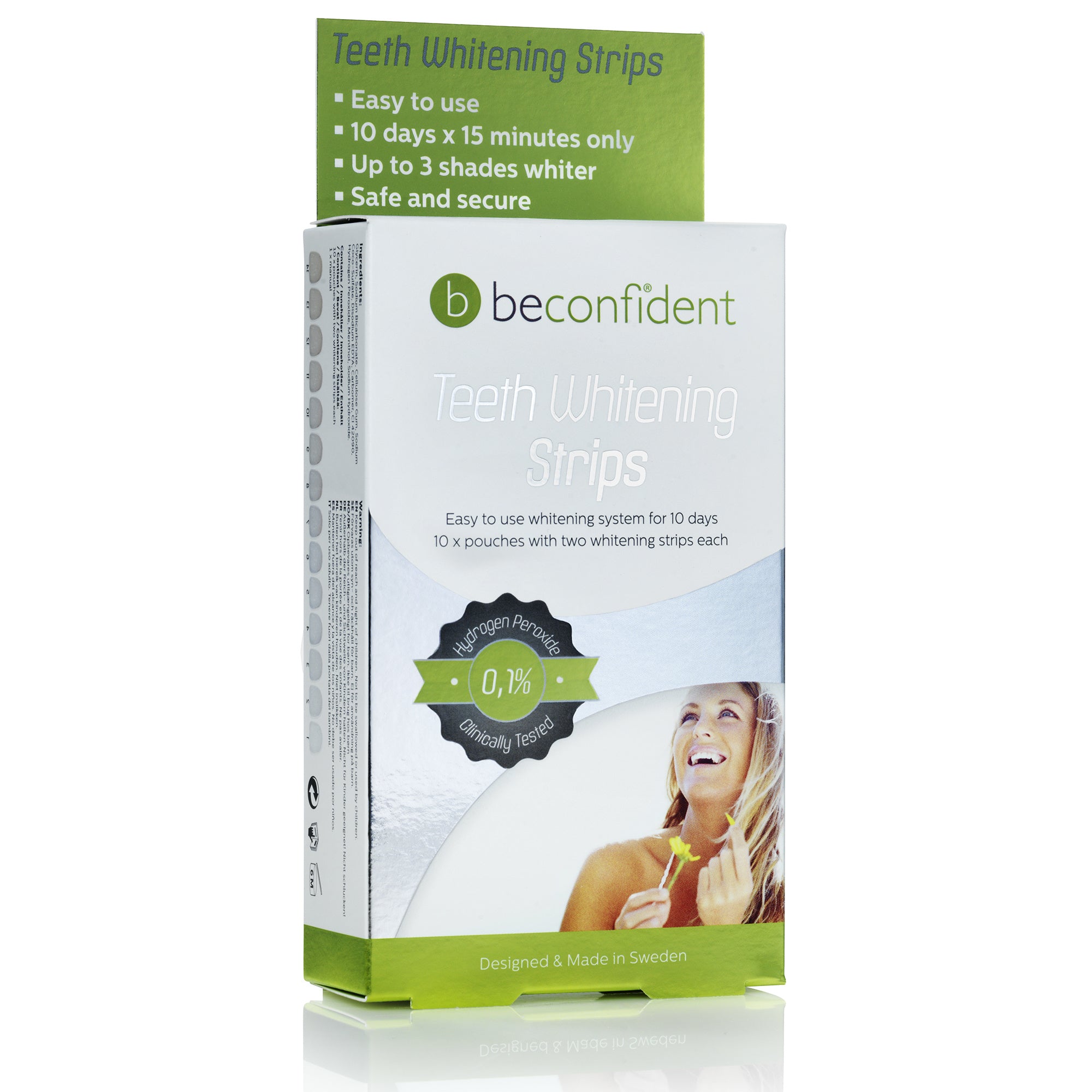 BeConfident Teeth Whitening Strips – Effectieve Tandbleekstrips – Verminderde Vlekken, Verhelderde Tanden & Geeft een Stralende Glimlach – Eenvoudig in Gebruik voor Thuis – Voor Witte, Gezonde & Zelfverzekerde Tanden