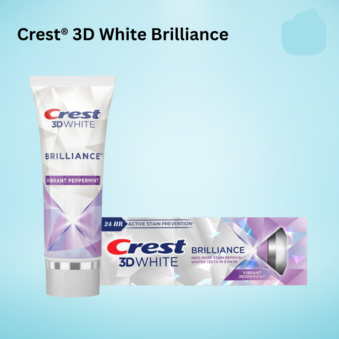 Crest 3D White Brilliance Tandpasta – 121 g – Verwijdert Vlekken, Verheldert Tanden & Beschermt Tandglazuur – Voor Witte, Gezonde Tanden en een Frisse, Stralende Glimlach
