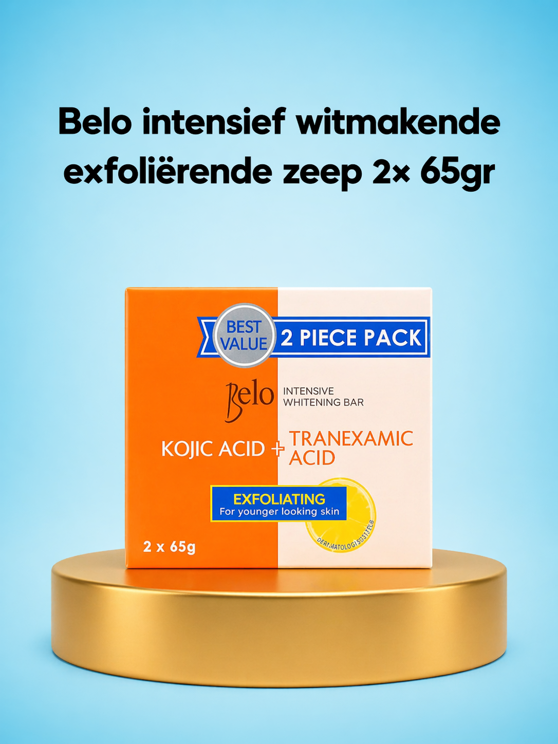 Belo Intensive Whitening Soap Extra Moisture – 2×65 g – Verhelderende & Hydraterende Zeep – Helpt Donkere Vlekken te verminderen, Egaliseert de Huidtint & Hydrateert Intensief – Voor een Zachte, Gladde & Stralende Huid