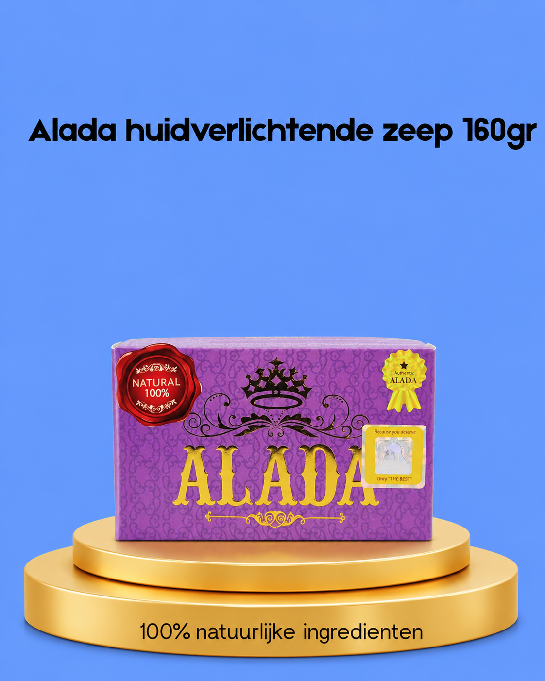 Alada Skin Lightening Zeep – 160g – Tegen Pigmentvlekken – Donkere Vlekken Verwijderaar – Egale Huid – Whitening Gezichts- & Lichaamszeep – Natuurlijke Ingrediënten – Hydrateren & Verzorgend