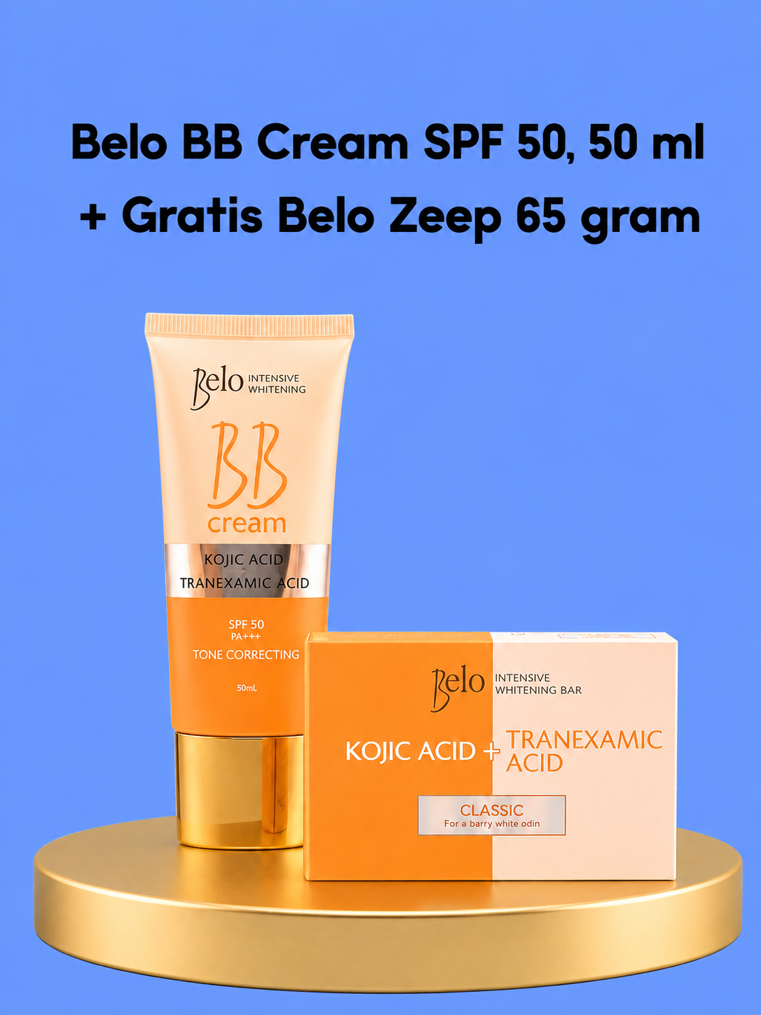 Belo Skin Lightening Underarm Cream – 40 g + Classic Soap – Verhelderende & Verzorgende Set – Helpt Donkere Oksels te Verminderen, Egaliseert de Huidtint & Hydrateert – Voor Zachte, Frisse & Stralende Okselhuid