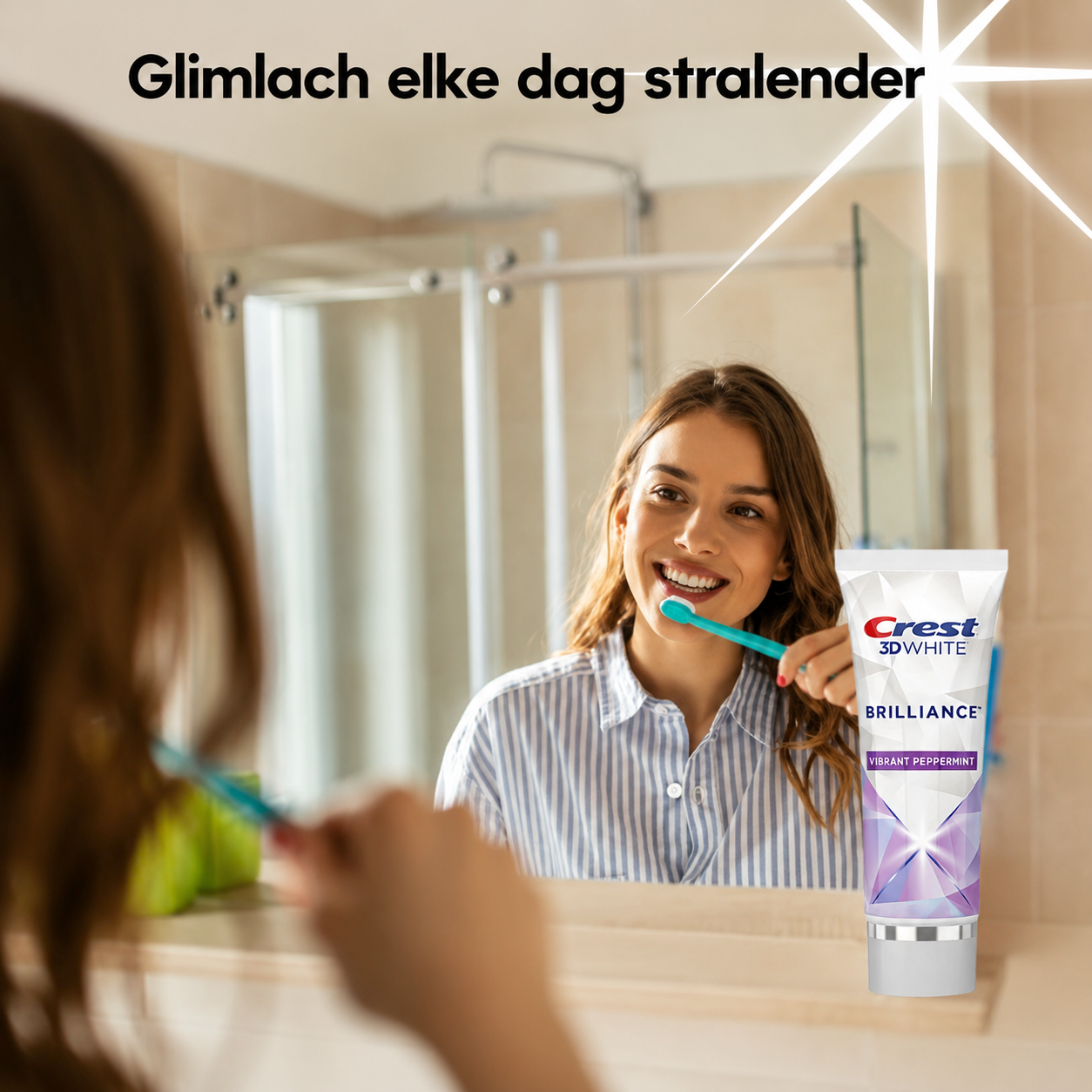 Dentifrice Crest 3D White Brilliance – 121 g – Verwijdert Vlekken, Verheldert Tanden & Beschermt Tandglazuur – Pour Witte, Gezonde Tanden et een Frisse, Stralende Glimlach