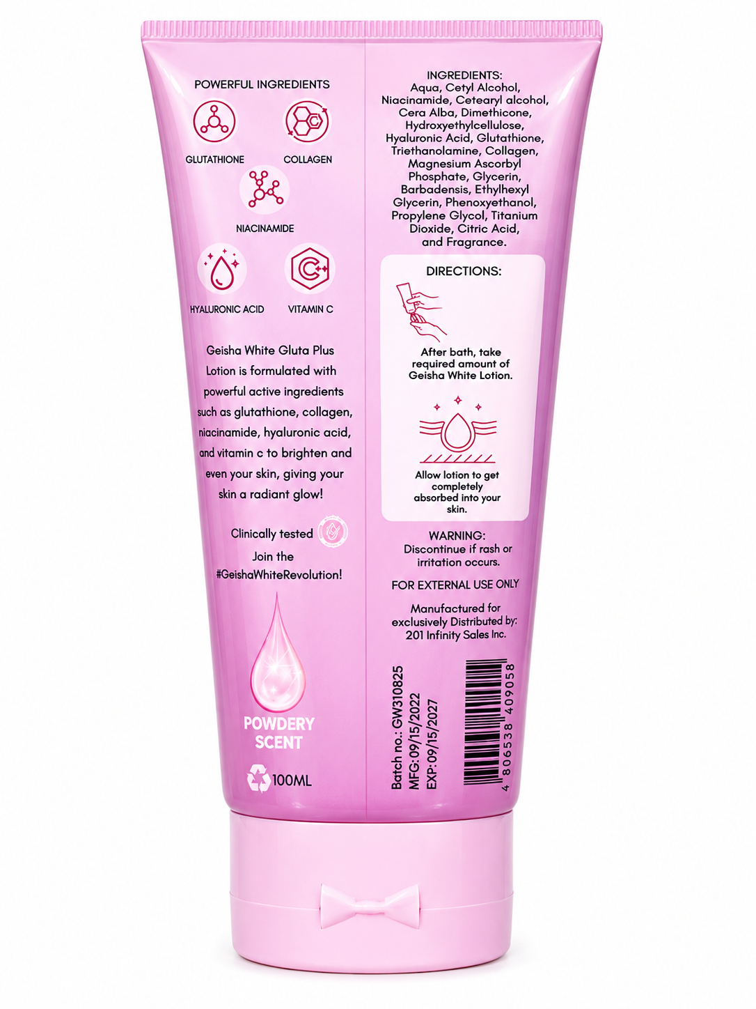Geisha White Intense Lightening Gluta+ Plus Serum Lotion – 100ML