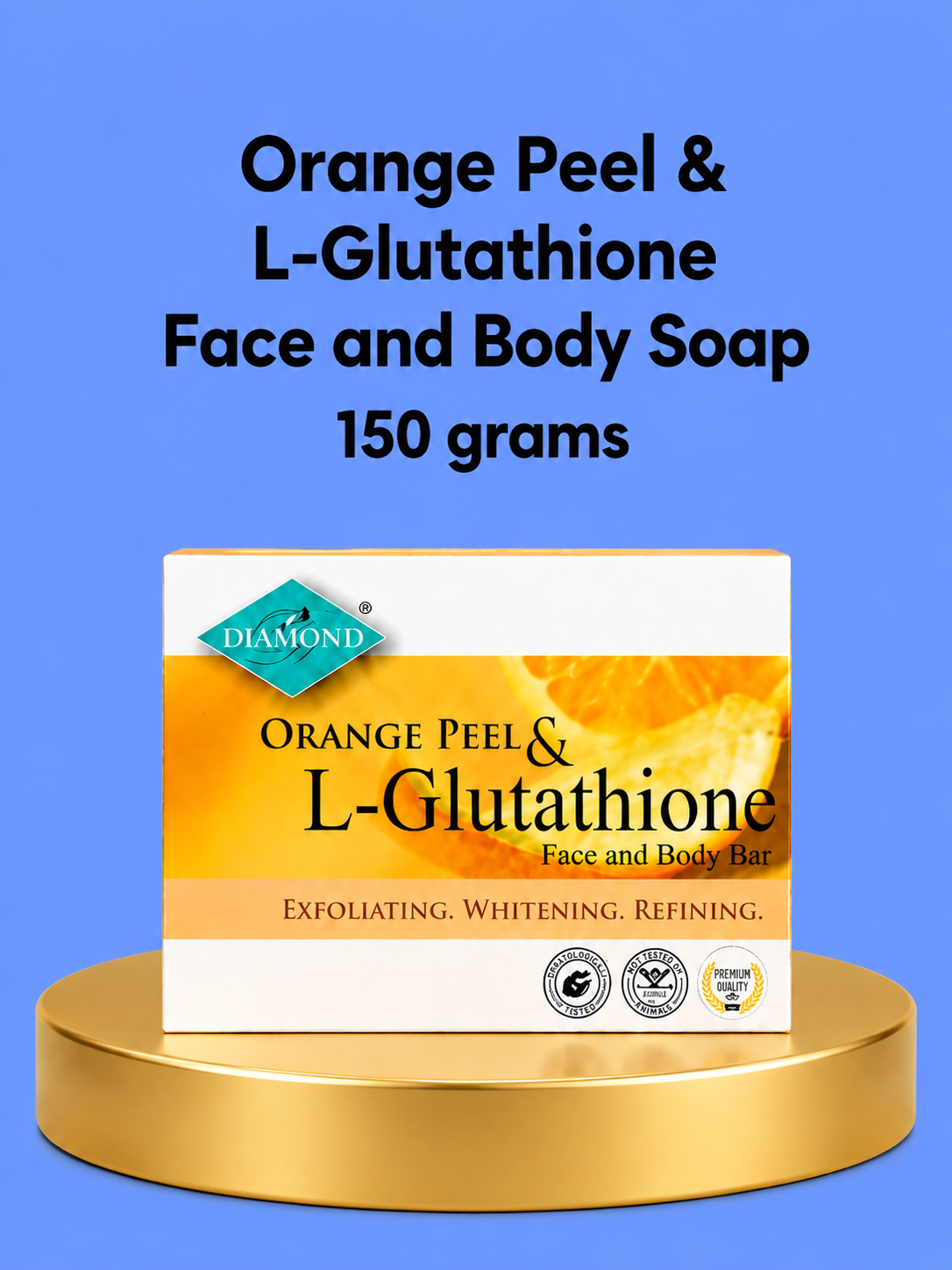 Savon visage et corps à l'écorce d'orange et au L-glutathion – 150 g – – Totaal Beauty
