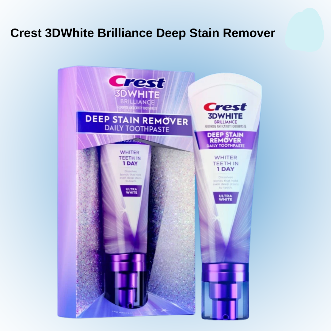 Crest 3D White Brilliance Deep Stain Remover – Groot formaat – Nieuw in Nederland – Verwijdert Diepe Tanden Vlekken, Verheldert Tanden & Beschermt Tandglazuur – Voor een Stralende, Witte & Gezonde Glimlach
