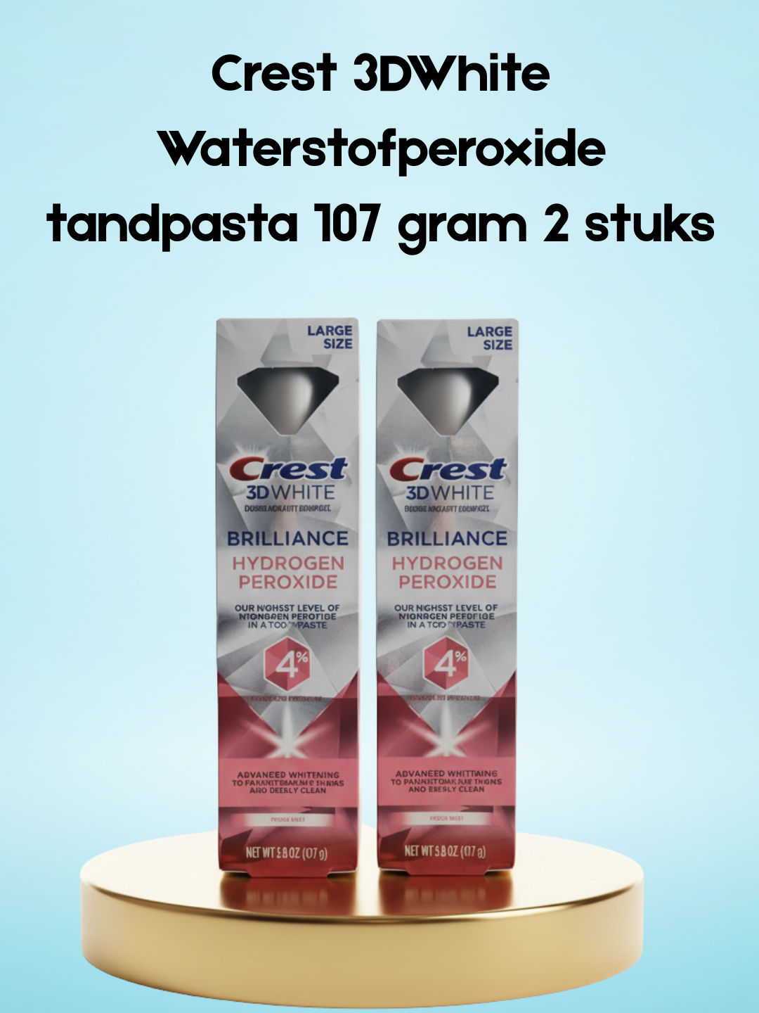 Crest 3DWhite Waterstofperoxide tandpasta 85 gram 2 stuks