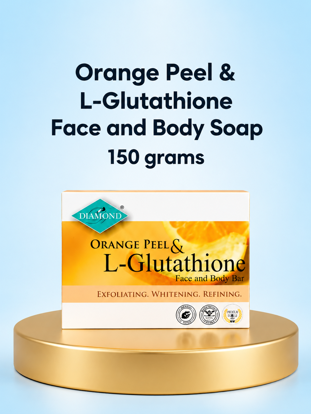 diamond orange peel & l glutathione soap review Diamond Orange Peel & L-Glutathione Facial & Body Soap – 150 g – Verhe –  Totaal Beauty