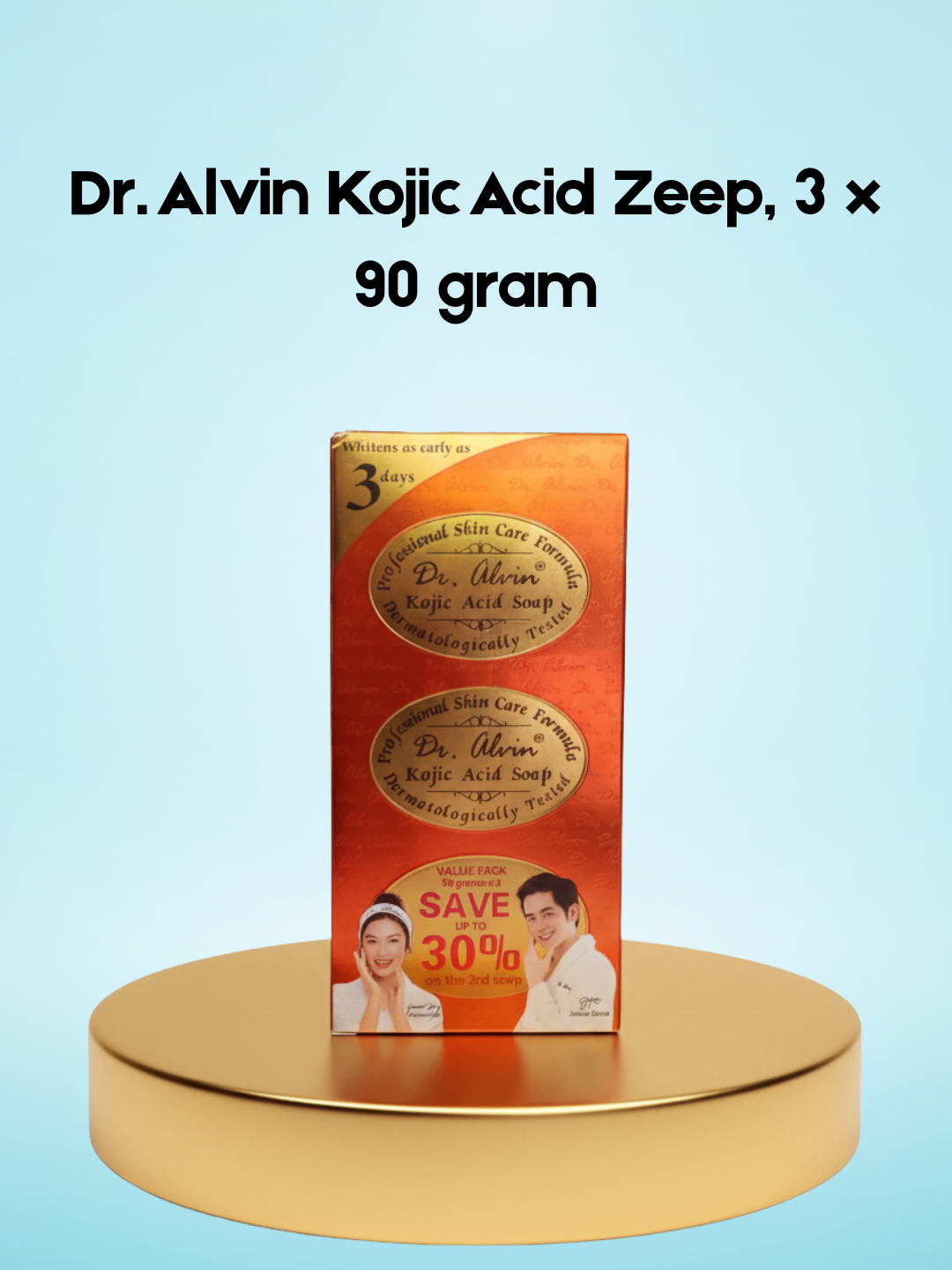 Dr. Alvin Kojic Acid Soap, 3 x 90 grams