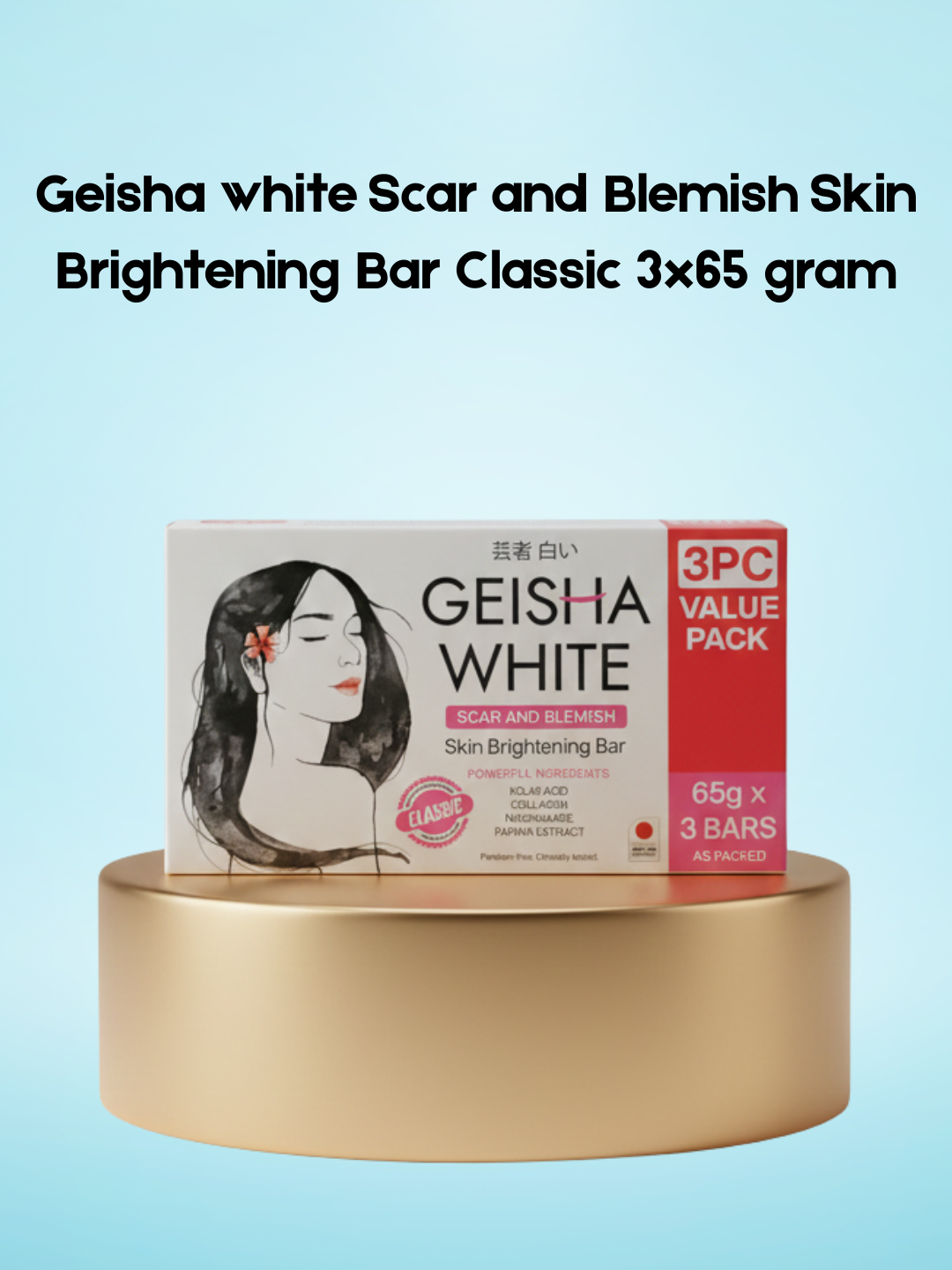 Geisha white Scar and Blemish Skin Brightening Bar Classic 3x65 gram