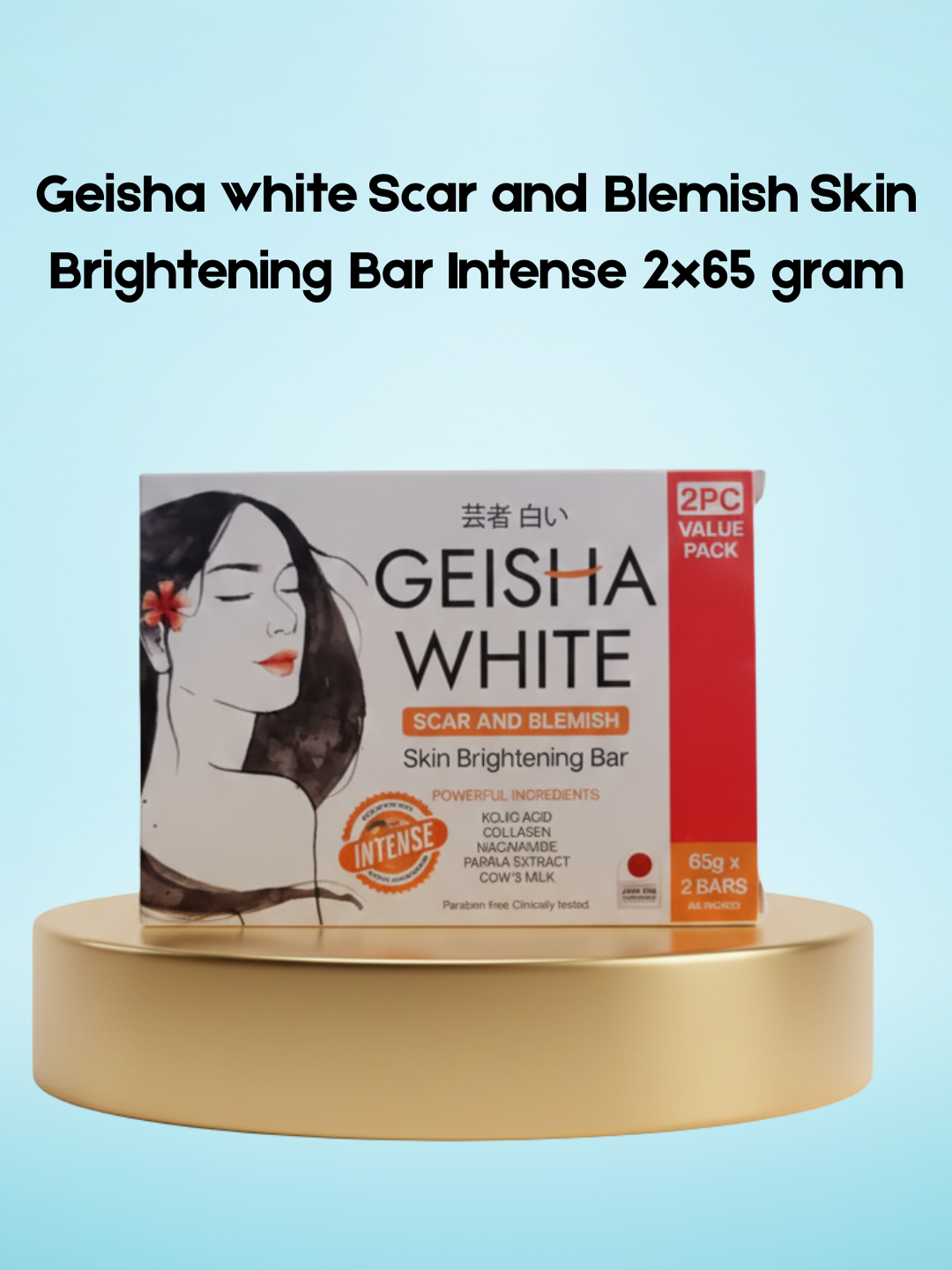 Geisha white Scar and Blemish Skin Brightening Bar Intense 2x65 gram