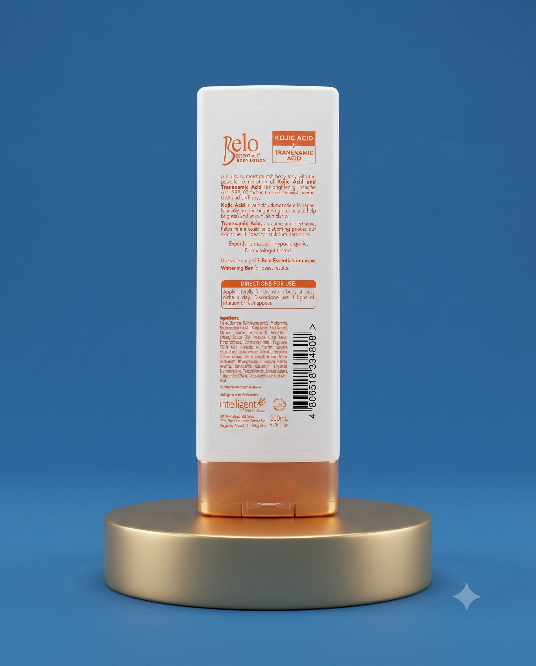 Belo Intensive Skin Lightening Body Lotion SPF 30 – 200 ml – Verhelderende & Beschermende Body Lotion – Verminderde Donkere Vlekken, Egaliseert de Huidtint & Beschermt tegen UV-stralen – Voor een Gladde, Stralende & Gezonde Huid