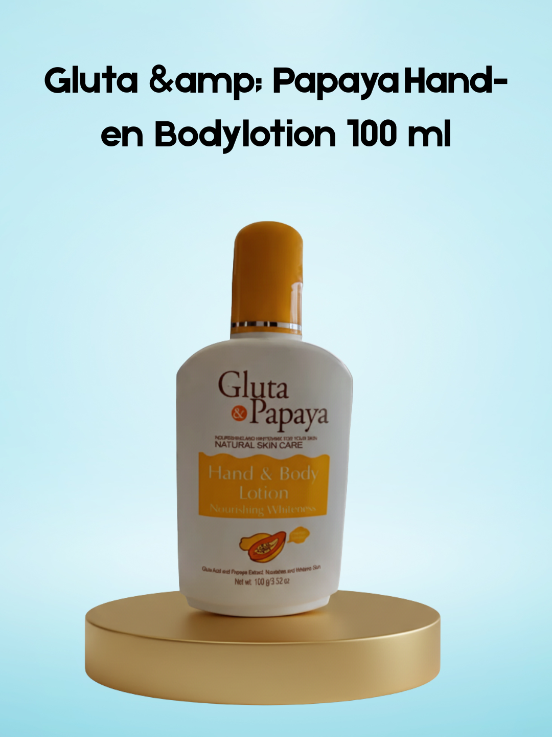 Gluta & Papaya Lotion pour les mains et le corps – 100 ml – Lotion –  Totaal Beauty