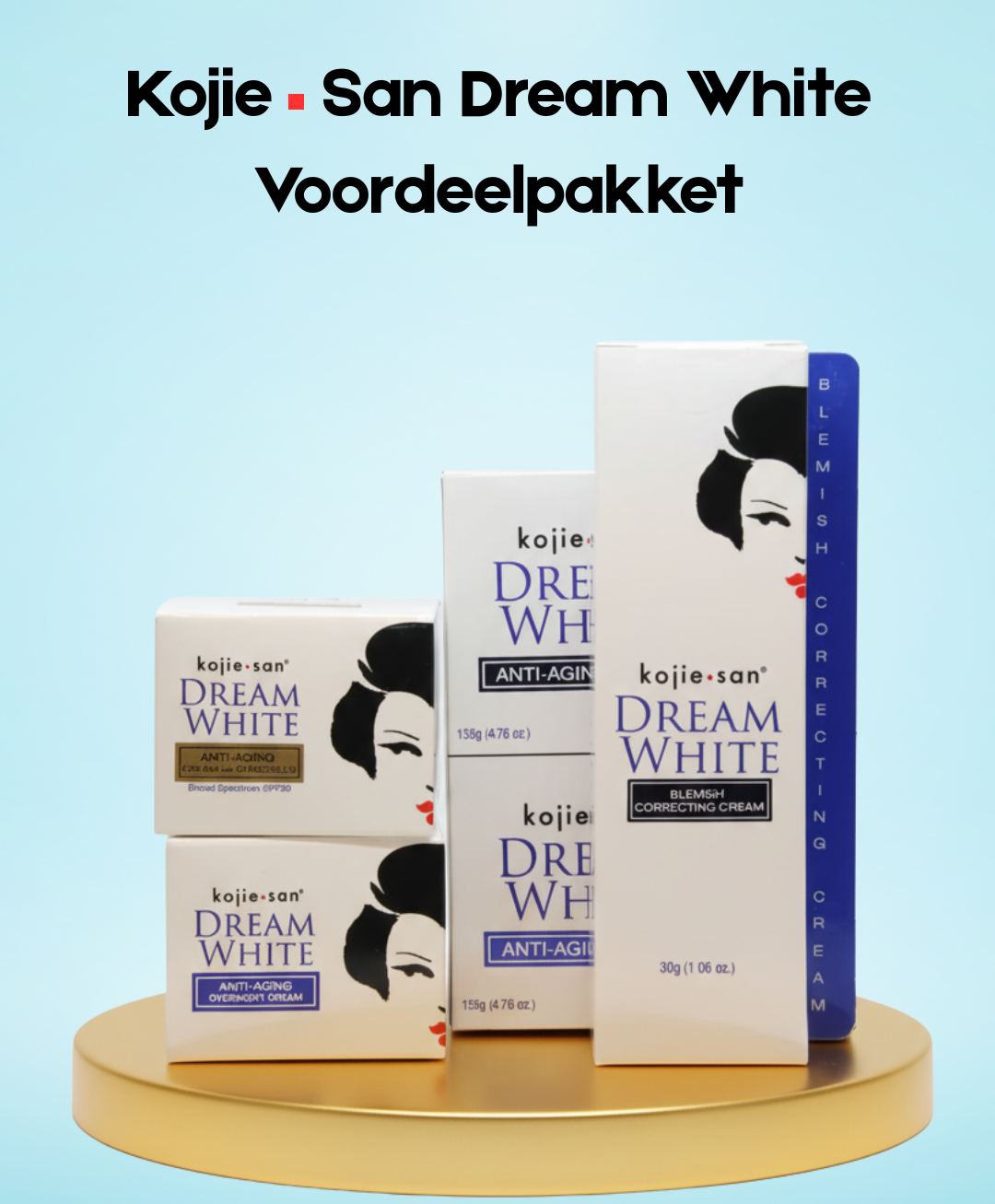 Kojie San Dream White Value Pack – Complete Verhelderende Huidverzorgingsset – Vermindert Donkere Vlekken, Egaliseert de Huidtint & Ondersteunt Huidverjonging – Pour un Gladde, Stralende & Gezonde Huid