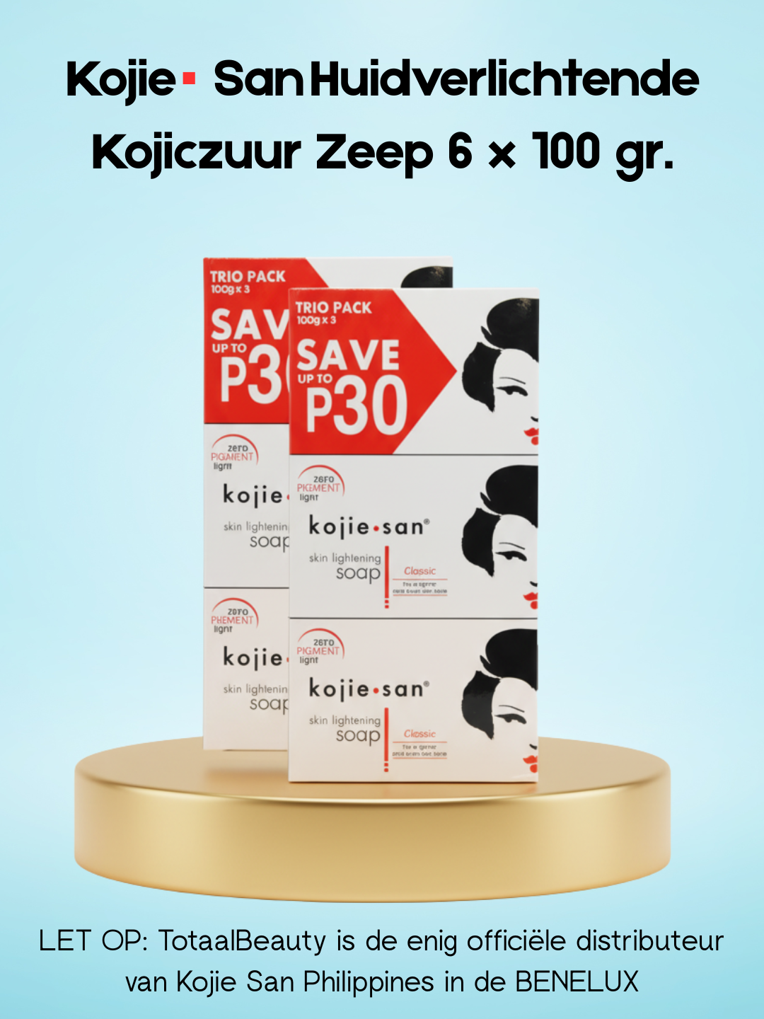 Kojie San Skin Lightening Kojic Acid Soap 6 x 100 gr.