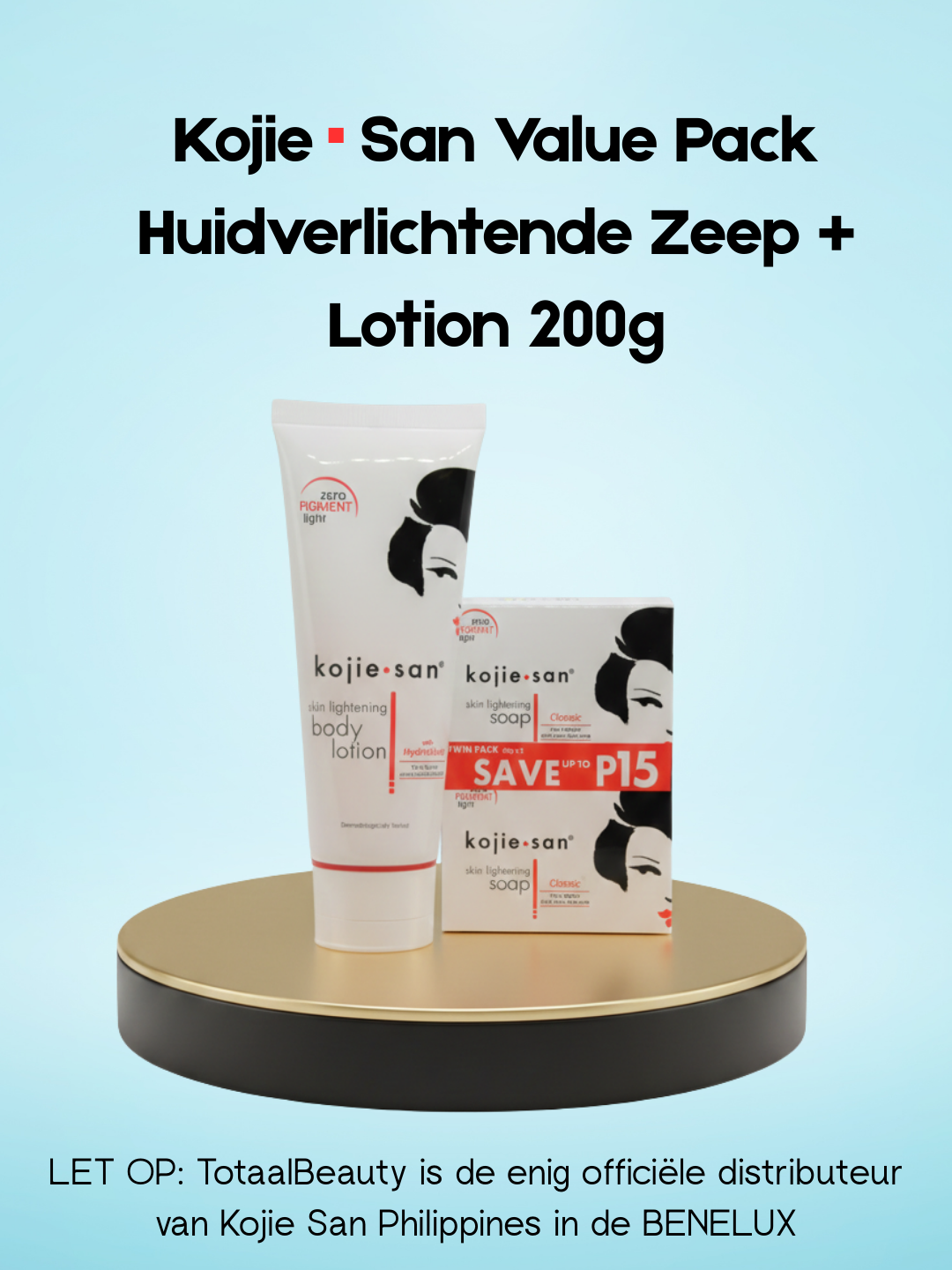 Kojie San Value Pack éclaircissant pour la peau – Savon + Lotion 200 g – Verhelderende & Hydraterende Huidverzorgingsset – Vermindert Donkere Vlekken, Egaliseert de Huidtint & Houdt de Huid Zacht, Glad & Stralend