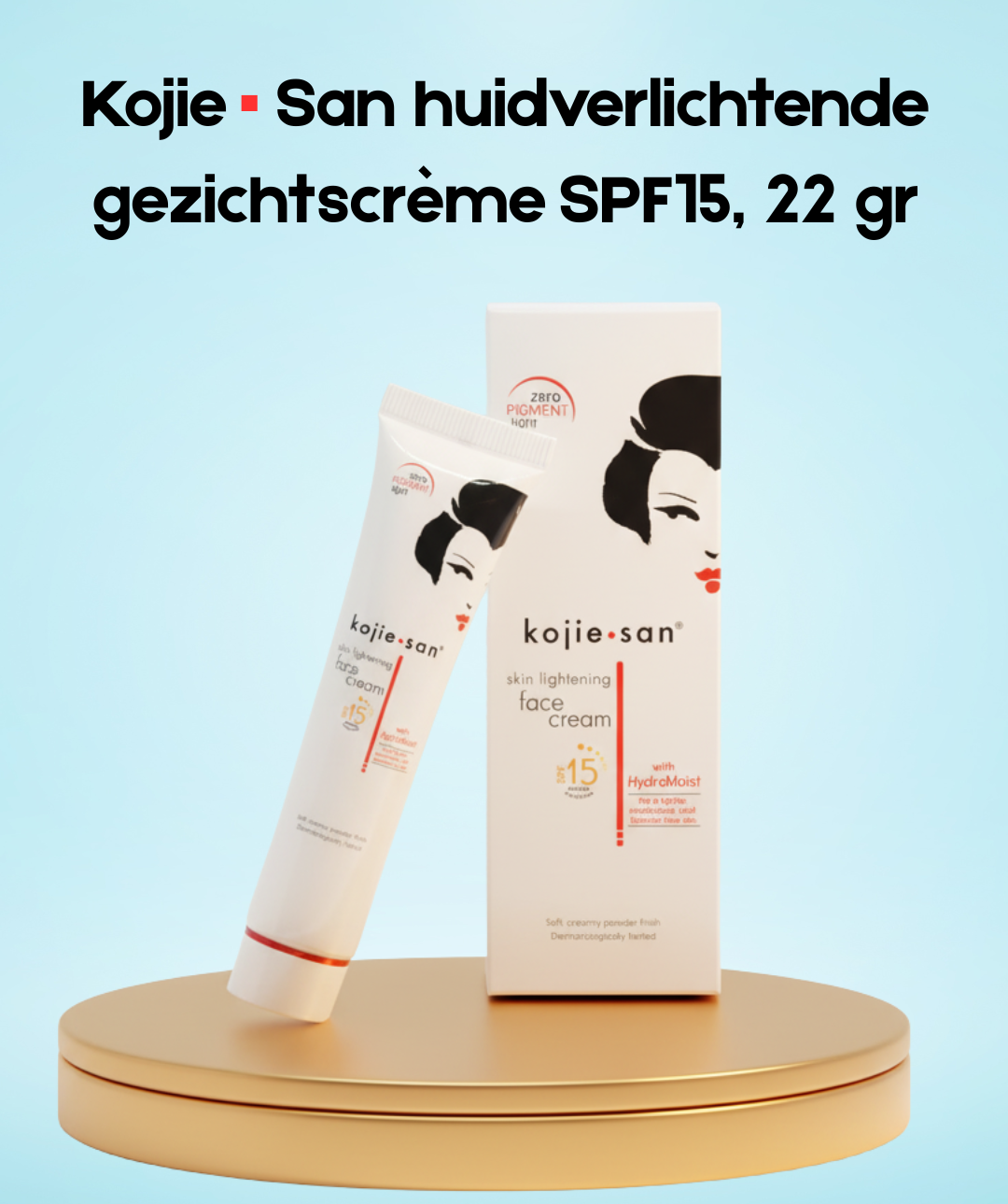 Kojie San Skin Lightening Face Cream SPF 15 – 22 g – Verhelderende & Beschermende Gezichtscrème – Verminderde Donkere Vlekken, Egaliseert de Huidtint & Beschermt tegen UV-stralen – Voor een Gladde, Stralende & Gezonde Teint