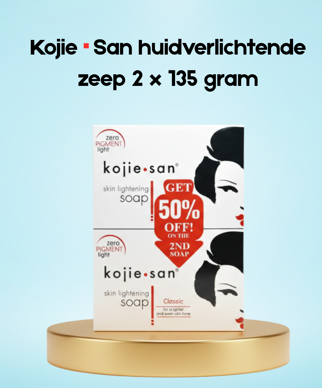 Kojie San Skin Lightening Soap – 2×135 g – Verhelderende & Hydraterende Zeep – Verminderde Donkere Vlekken, Egaliseert de Huidtint & Hydrateert Intensief – Voor een Gladde, Stralende & Gezonde Huid