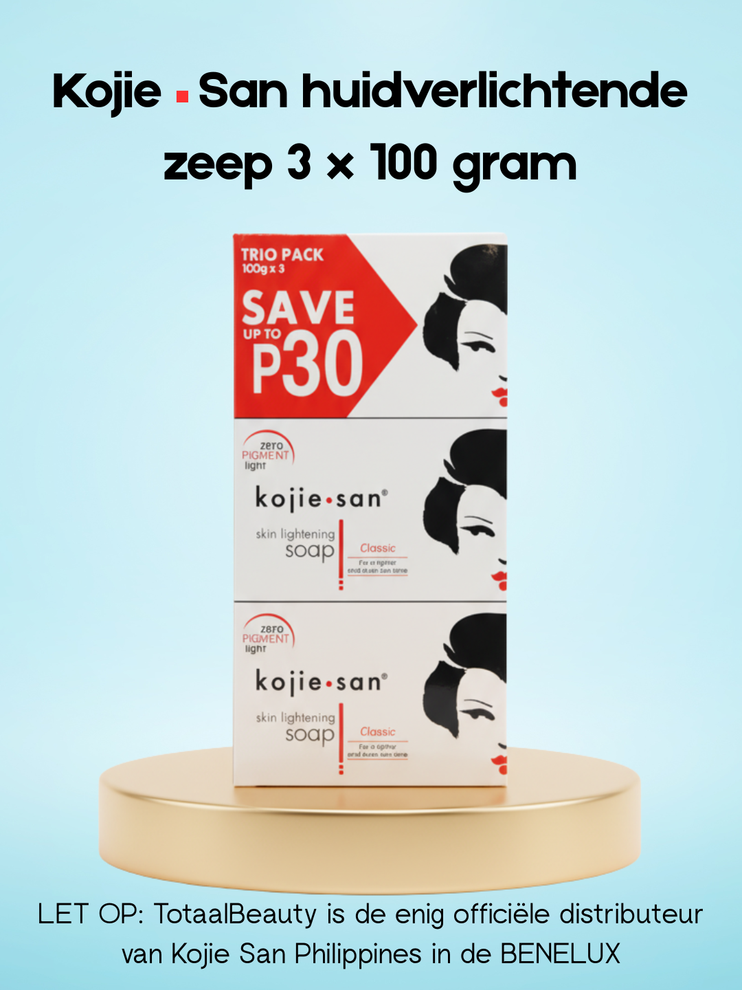 Savon éclaircissant pour la peau Kojie San 3 x 100 grammes