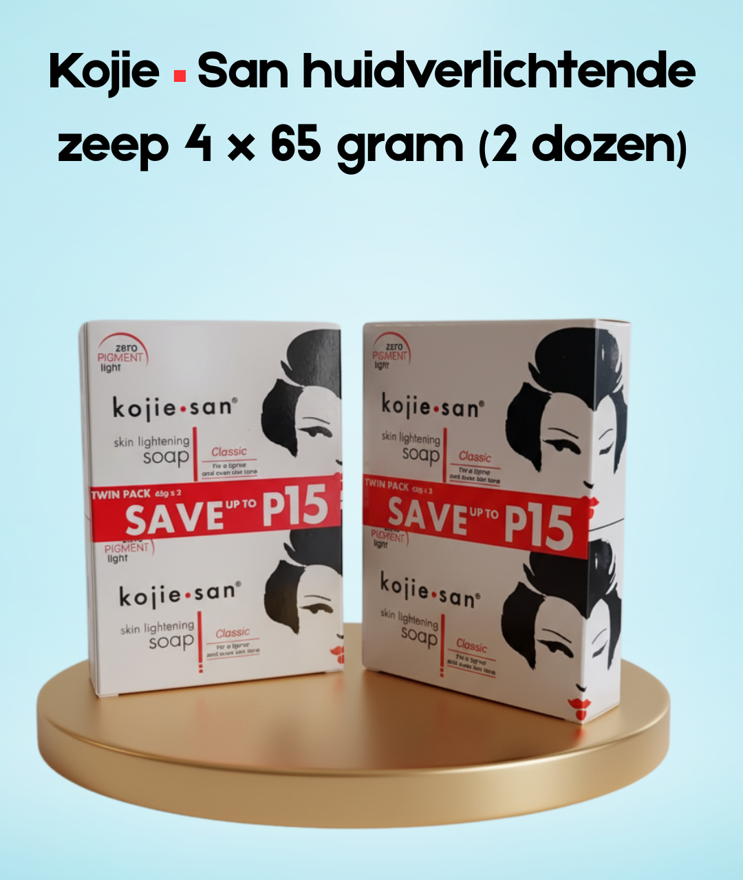 Savon éclaircissant pour la peau Kojie San – 4 × 65 g (2 boîtes) – Ensemble de soins et d&
