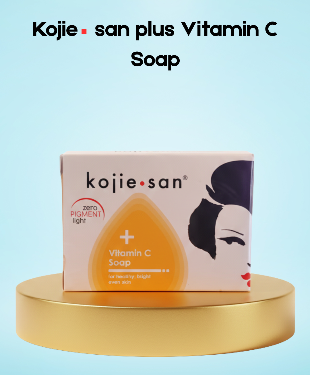 Kojie San Plus Vitamin C Soap – Verhelderende & Antioxidante Zeep met Vitamine C – Helpt Donkere Vlekken te Verminderen, Egaliseert de Huidtint & Geeft een Stralende Glow – Voor een Frisse, Gladde & Gezonde Huid