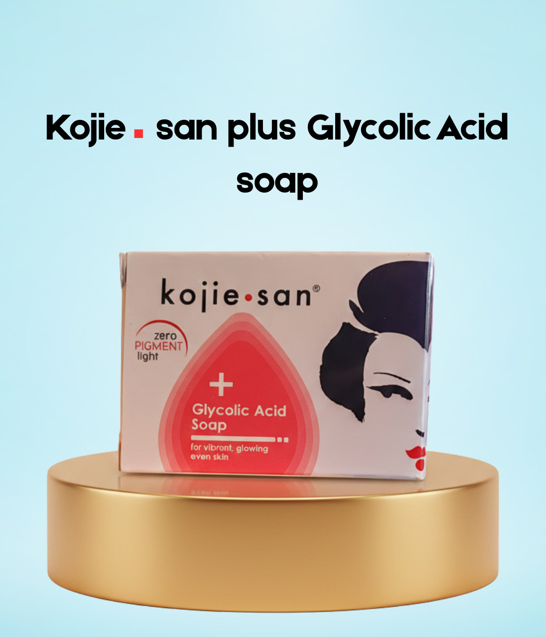Kojie San Plus Glycolic Acid Soap – Verhelderende & Exfoliërende Zeep met Kojic Acid en Glycolzuur – Helpt Donkere Vlekken te Verminderen, Egaliseert de Huidtint & Verbetert de Textuur – Voor een Gladde, Stralende & Gezonde Huid