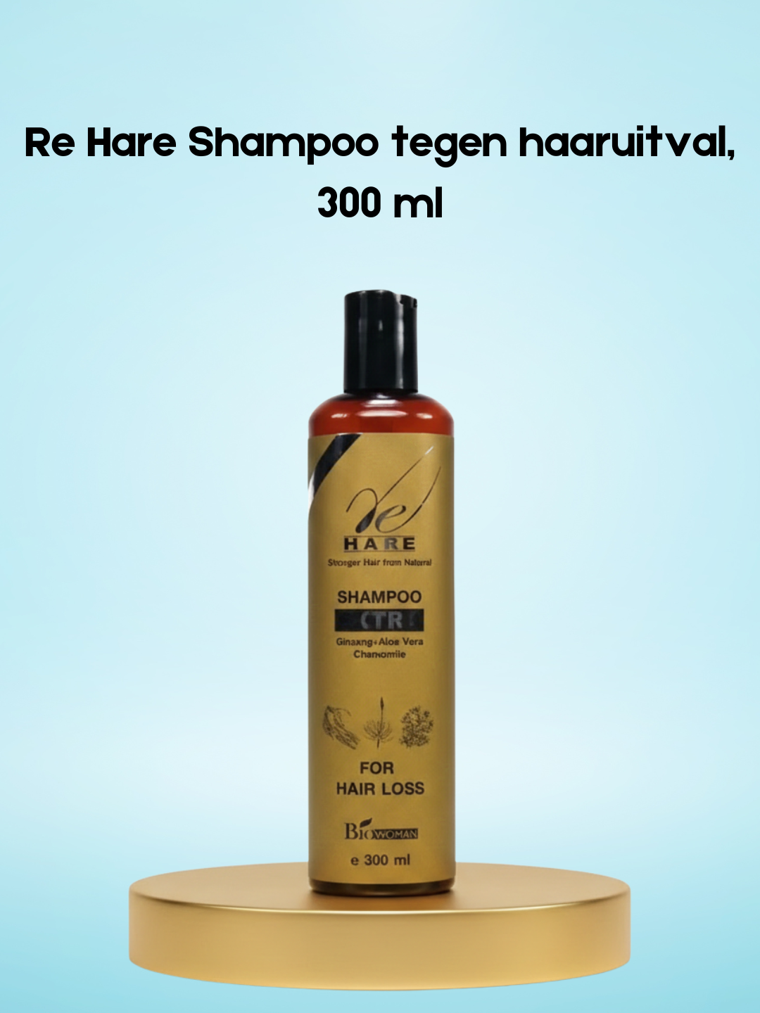 Re Hare Shampoo Against Hair Loss – 300 ml – Versterkende & Voedende Shampoo – Helpt Haaruitval te Verminderen, Bevordert Gezonde Haargroei & Laat Haar Sterk, Glanzend en Gezond Uitzien