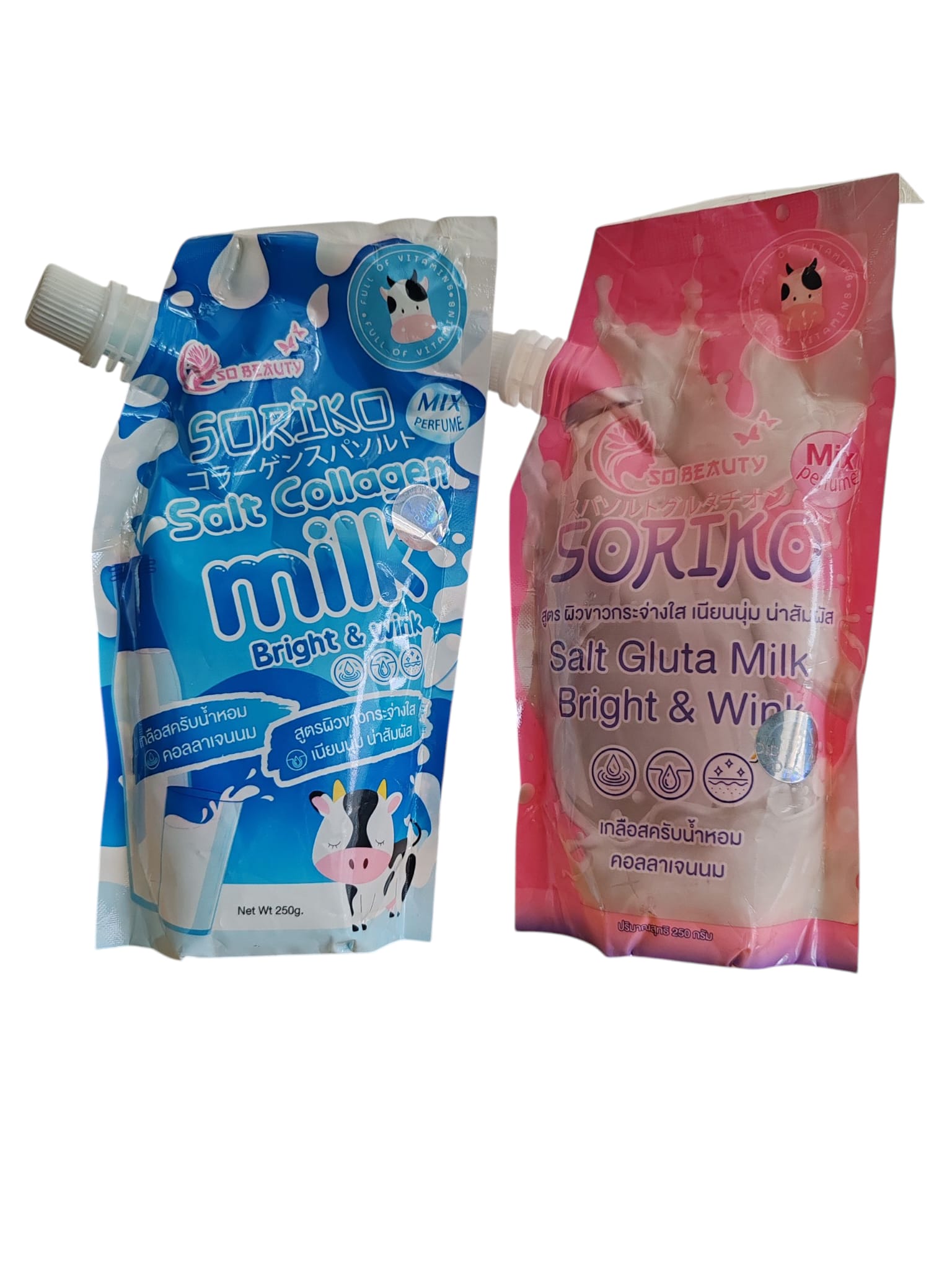Voordeel pakket Soriko Salt collagen milk 250 gr + Soriko Salt gluta milk 250 gr