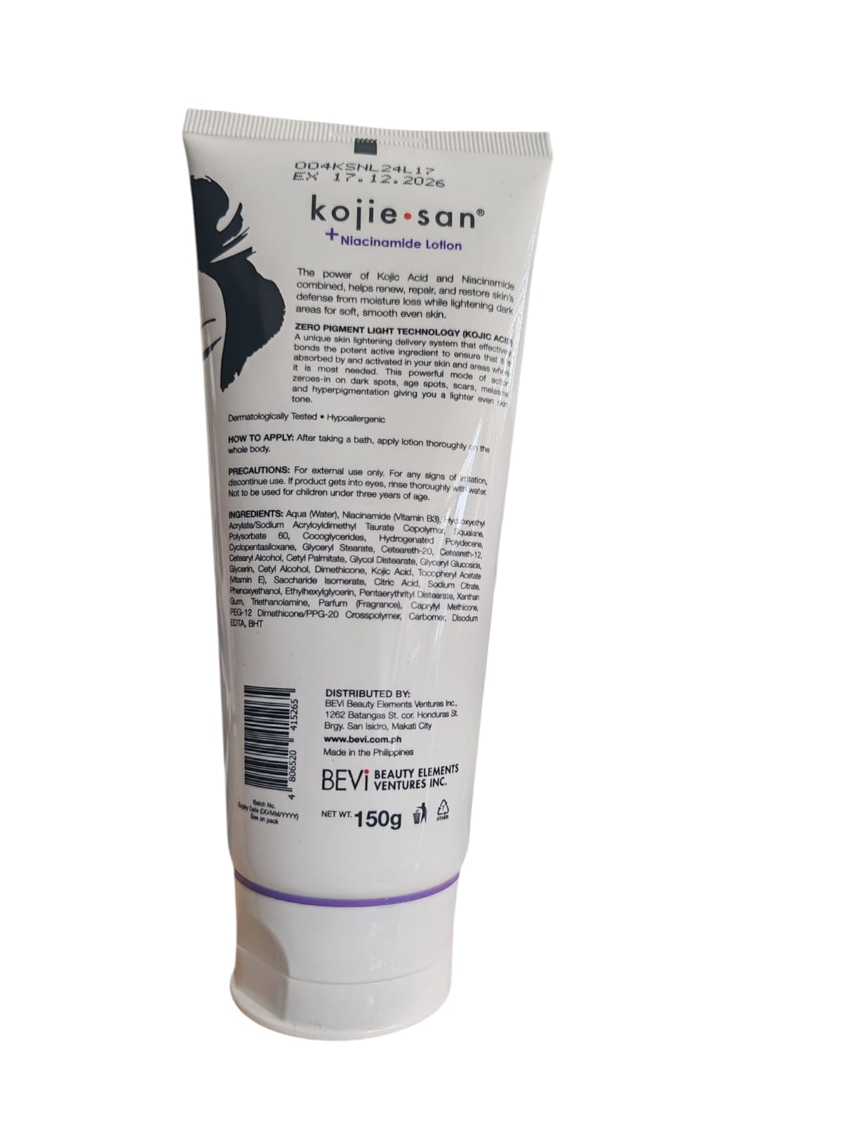 Kojie San Plus Niacinamide Lotion – Lotion hydratante et hydratante – Aide à nettoyer, égaliser la teinte et le texte de l&
