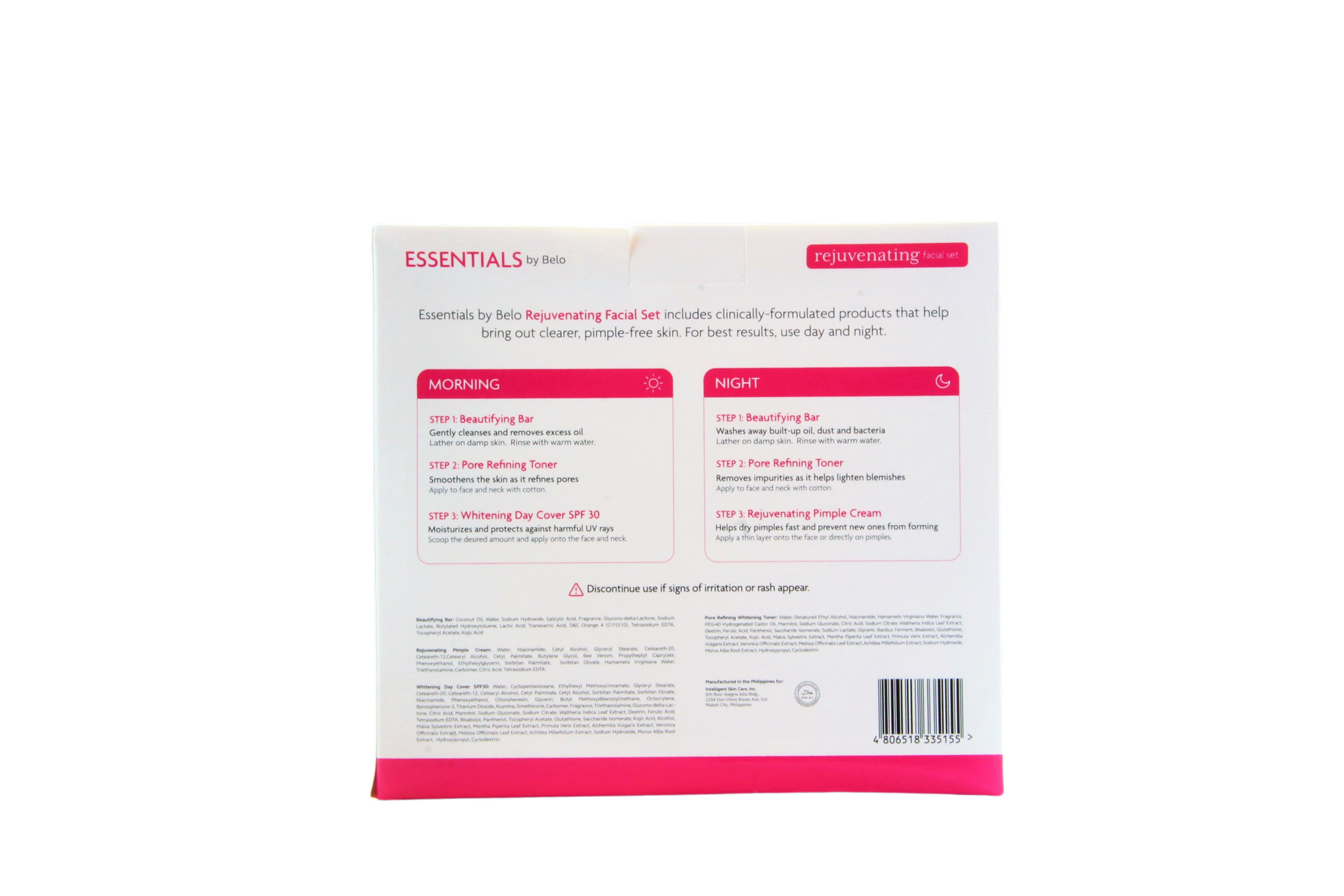 Coffret soin visage rajeunissant Belo Essentials