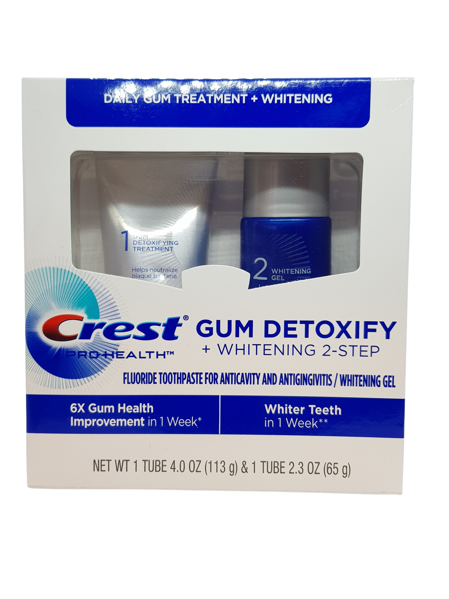 Crest Gum Detoxify et Blanchiment en 2 étapes
