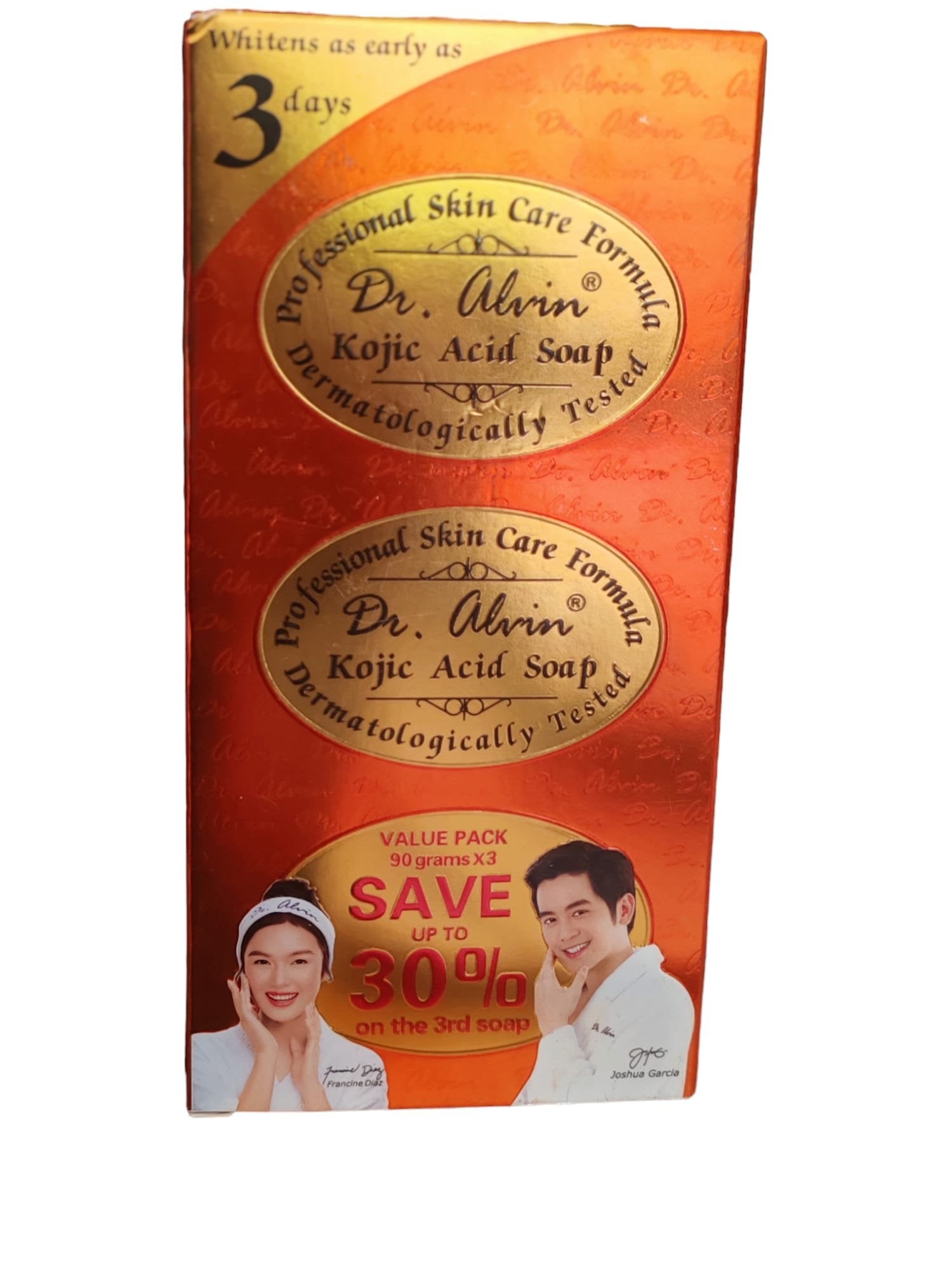 Dr. Alvin Kojic Acid Soap, 3 x 90 grams