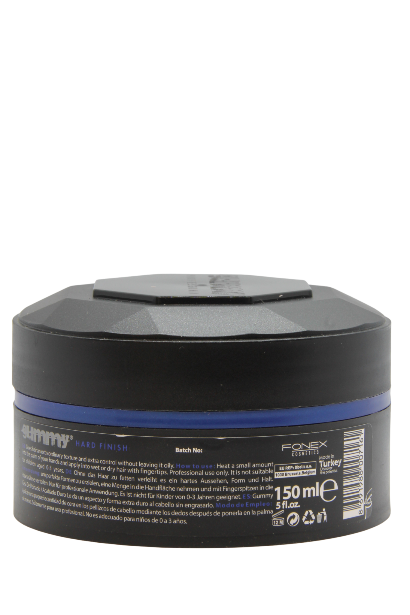 Fonex Gummy Hard Finish Wax – 150 ml – Extra Sterke Haarwax – Biedt Maximale Hold, Langdurige Controle & Definitie – Voor een Perfect Gestylde, Houdbare Look