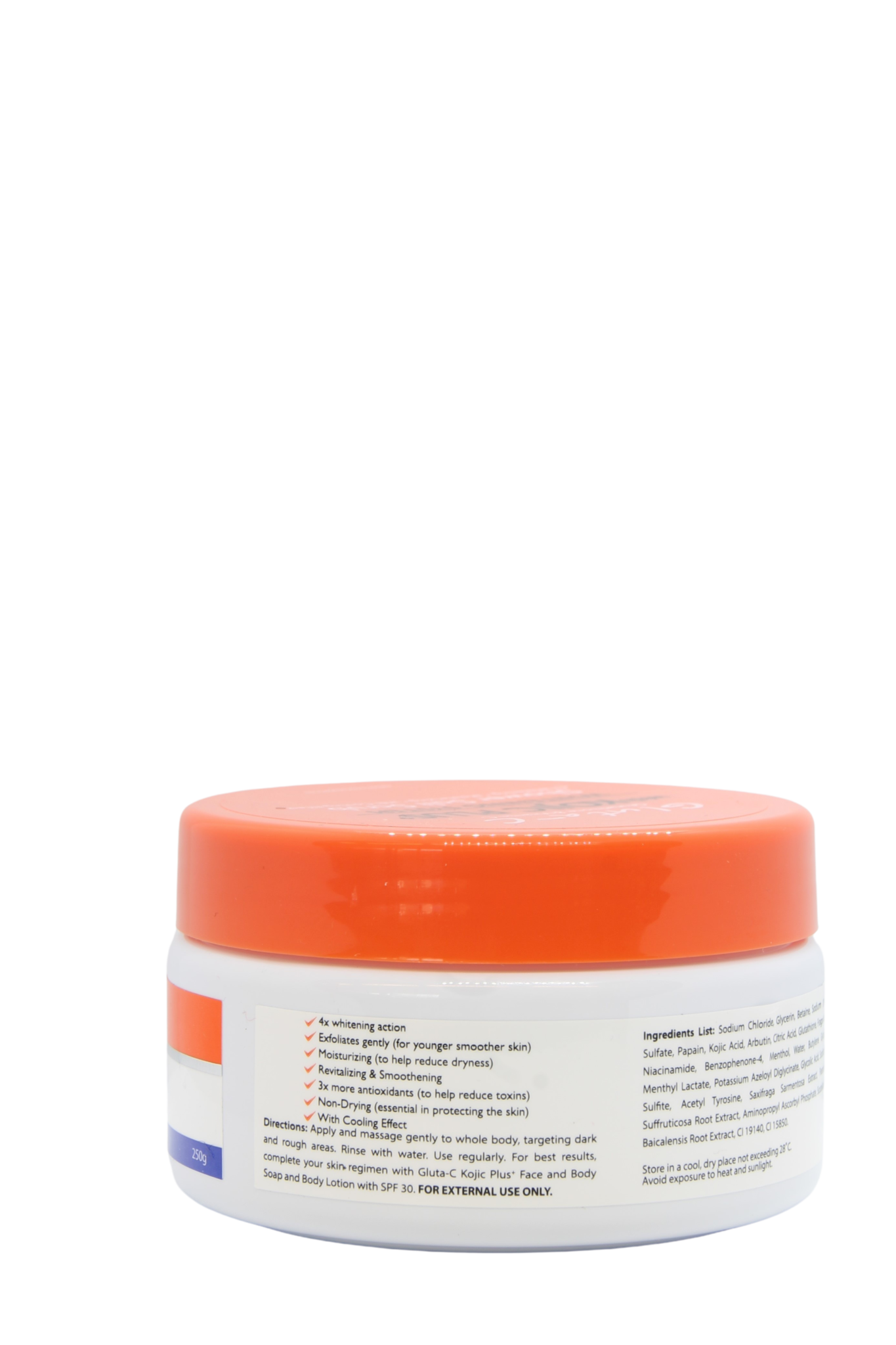 Gluta-C 4x skin lightening bath salt Scrub 250gr