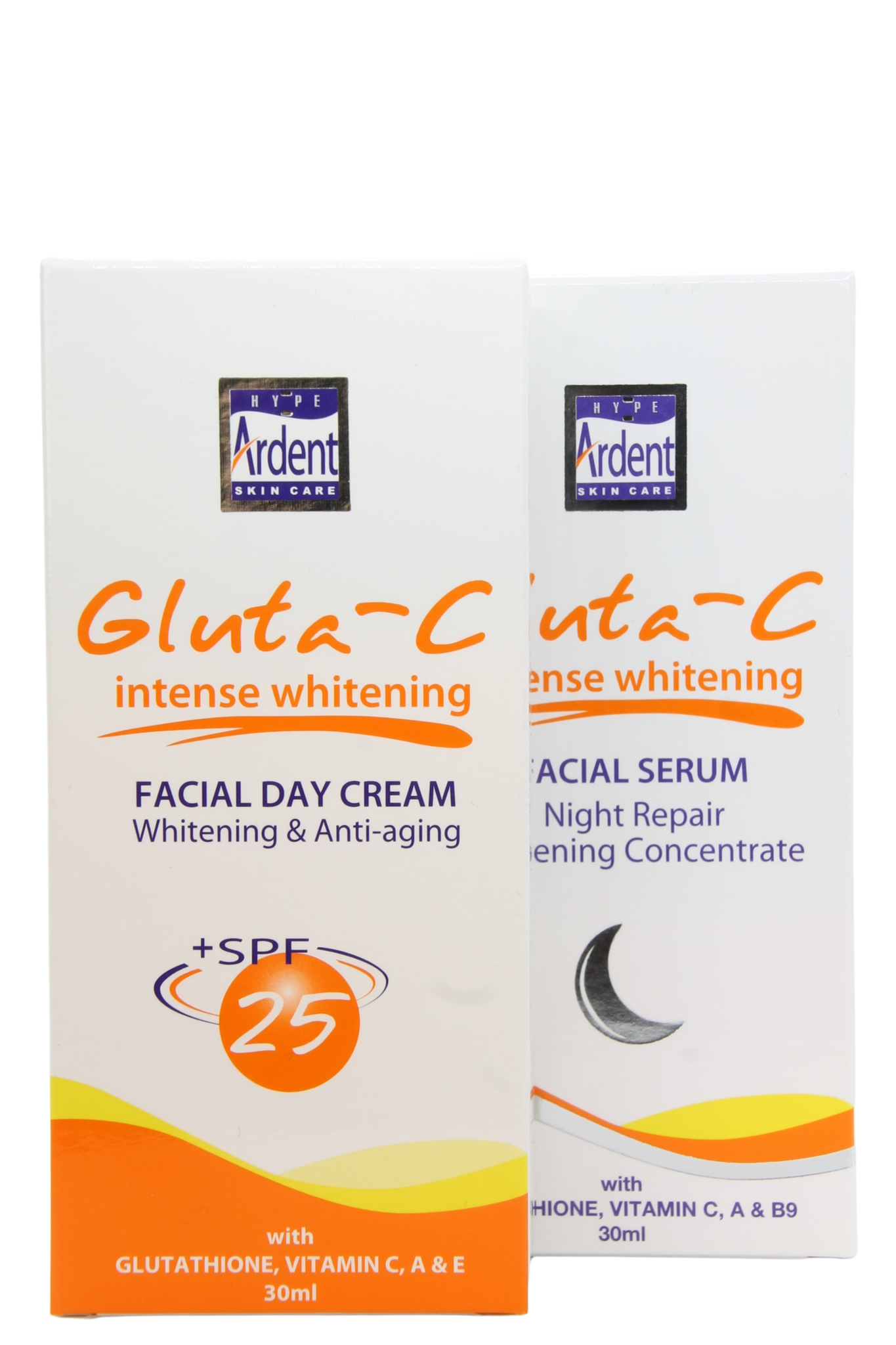 Forfait Avantage Gluta-C Sérum Visage Éclaircissant Réparateur de Nuit avec la crème de jour Gluta-C 30 ml