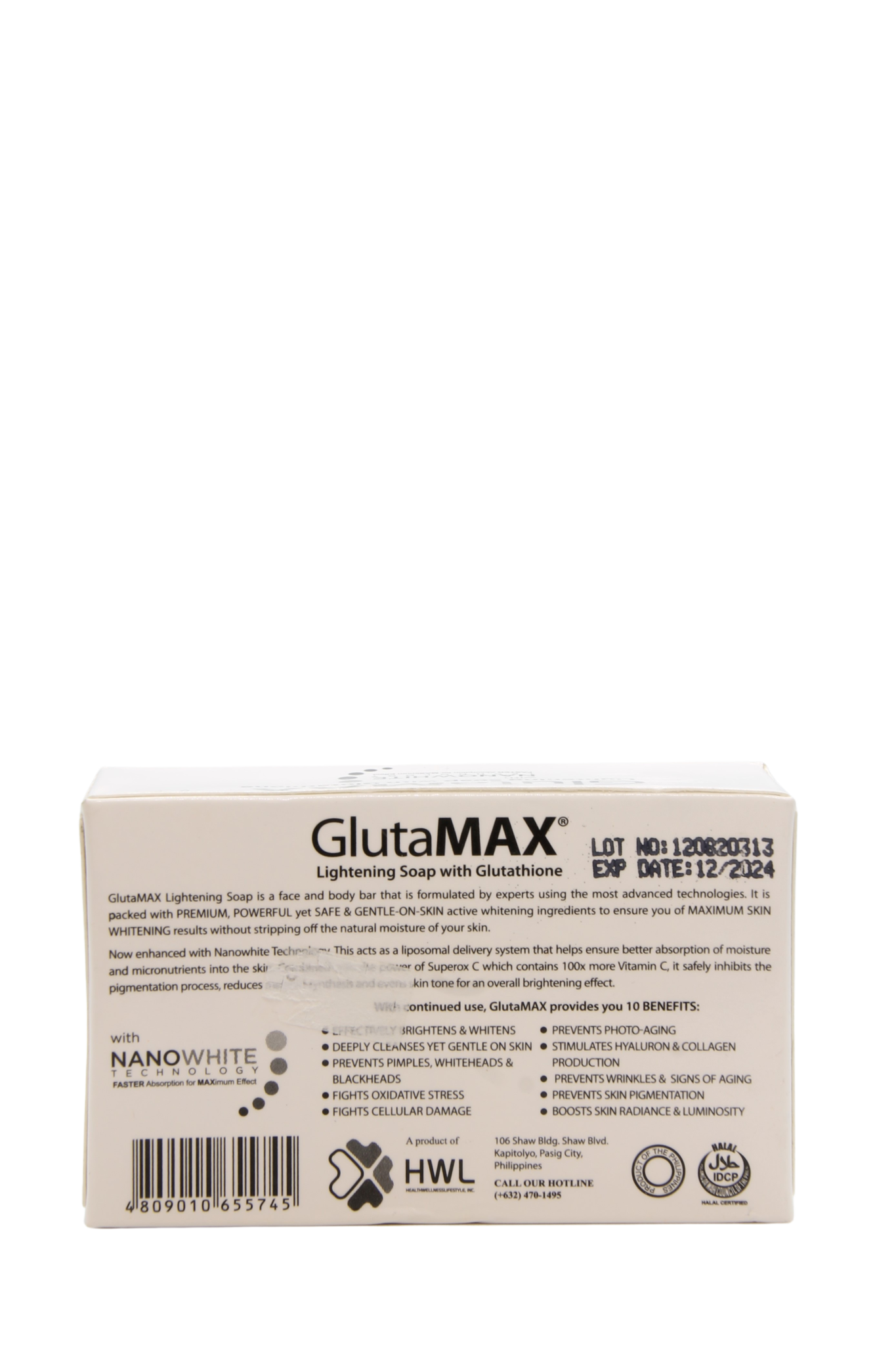 Savon éclaircissant pour la peau Glutamax 135 gr