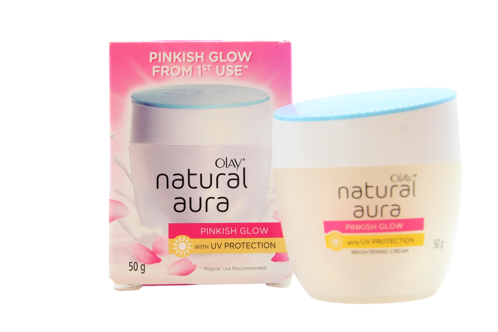 Crème éclat rosé Olay Natural Aura avec protection UV,