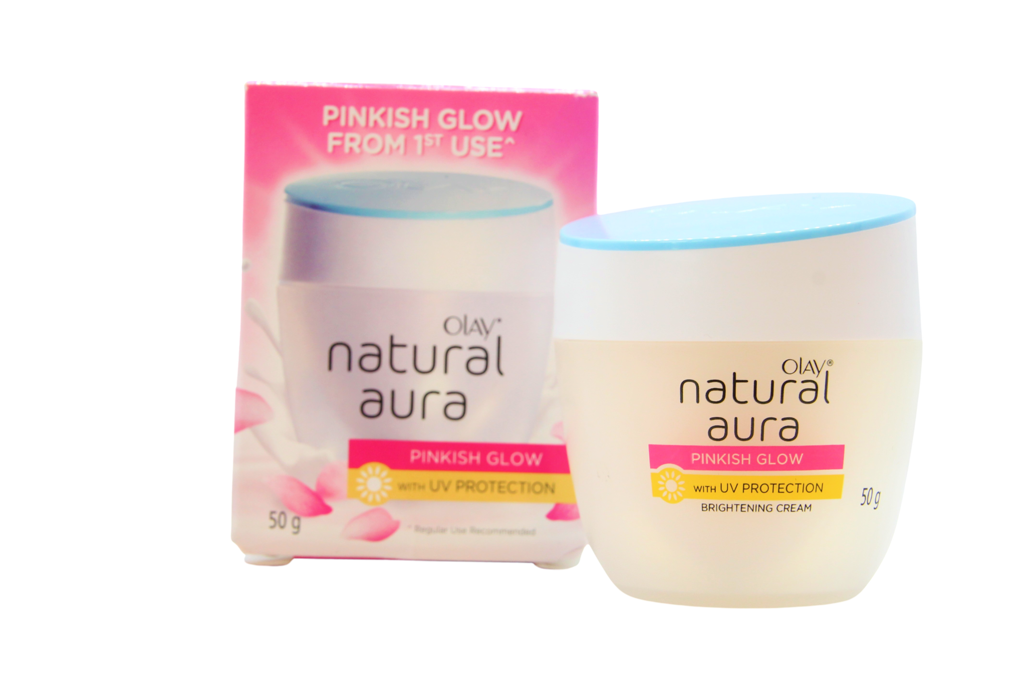 Crème éclat rosé Olay Natural Aura avec protection UV,