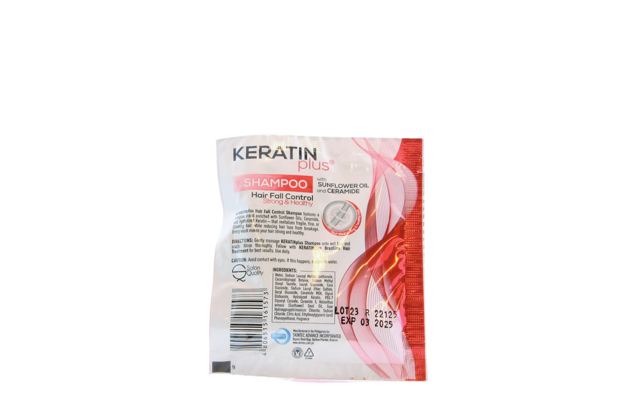 Shampooing Keratin Plus pour des cheveux plus forts, 6 x 22 ml