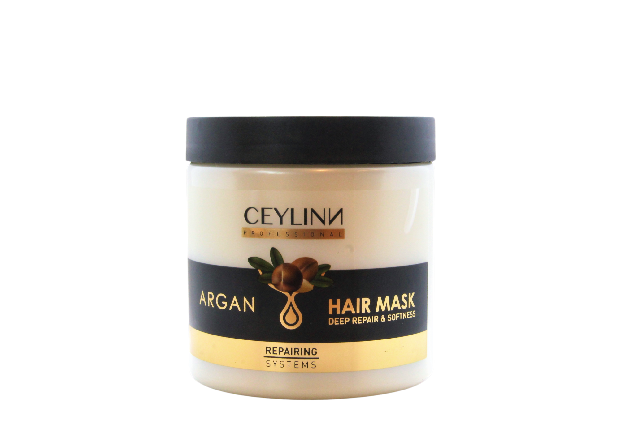 Ceylinn Professional Argan Hair Mask – 500 ml – Diep Voedend & Herstellend Haarmasker – Versterkt Haar, Herstelt Beschadigd Haar, Vermindert Pluis & Geeft Zijdezacht, Glanzend & Gezond Uitziend Haar