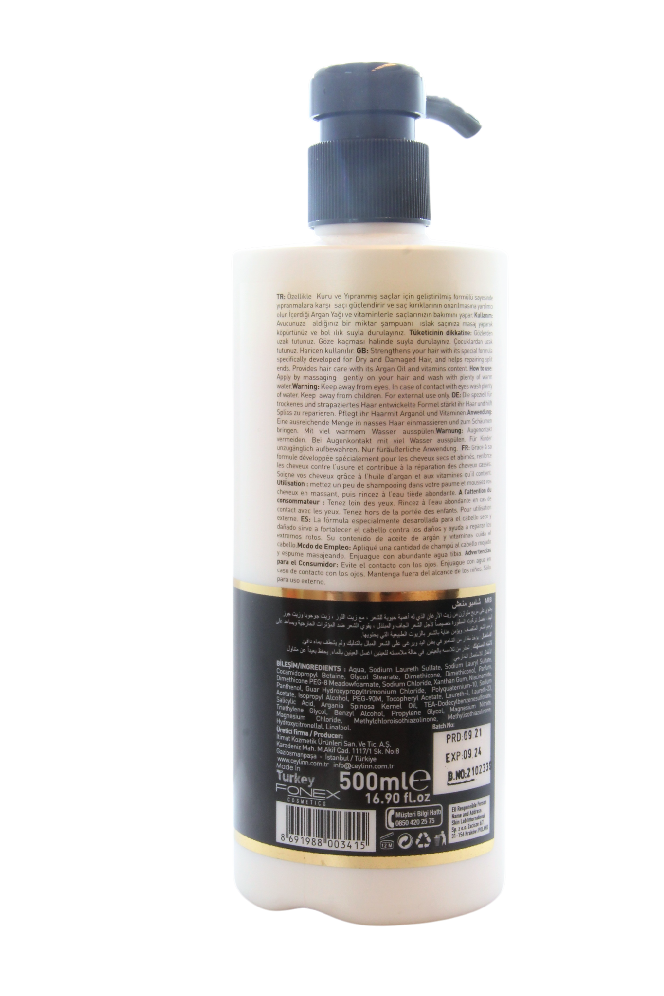 Shampoing Ceylinn Argan, Réparation et Force