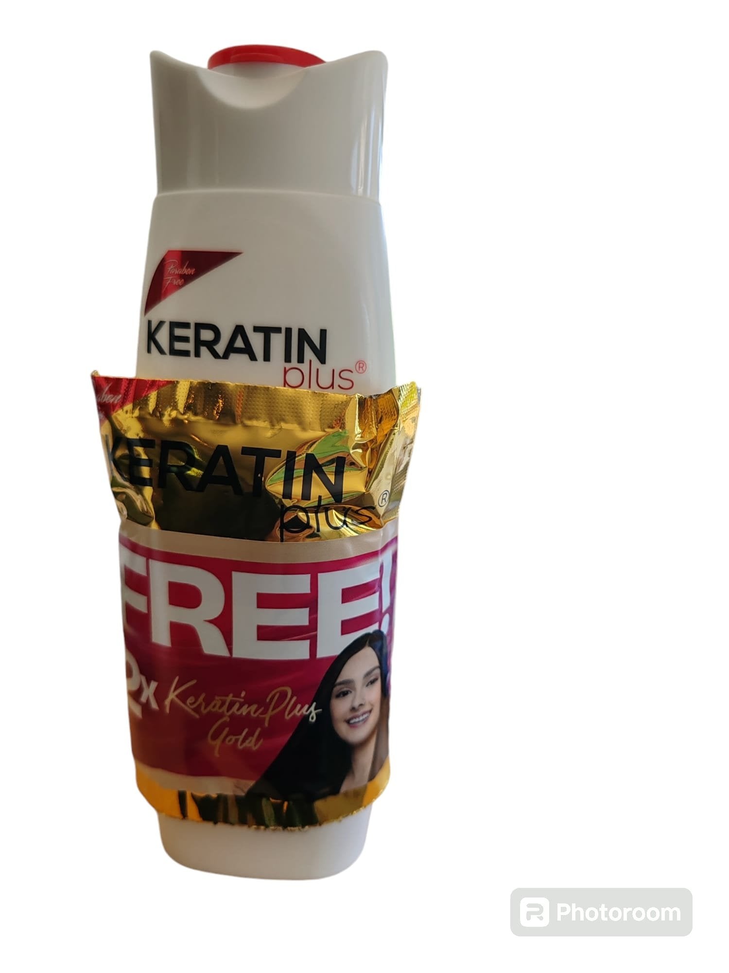 Shampooing Keratin Plus contre la chute des cheveux 200 ml avec 2 traitements Keratin Plus GRATUITS