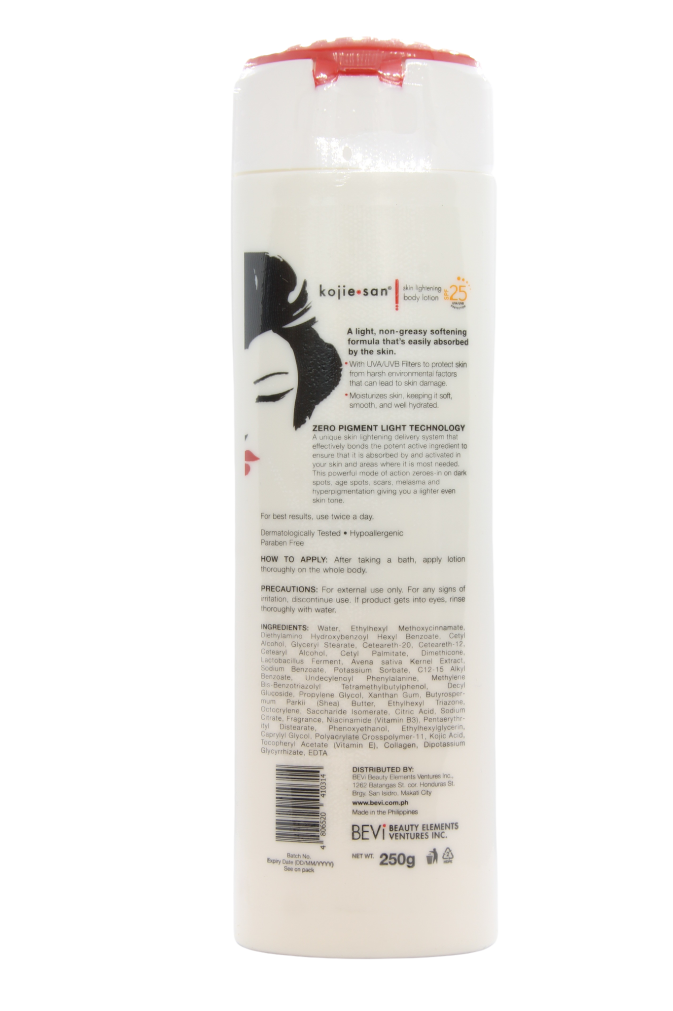 Kojie San Lotion corporelle éclaircissante SPF 25 250 g
