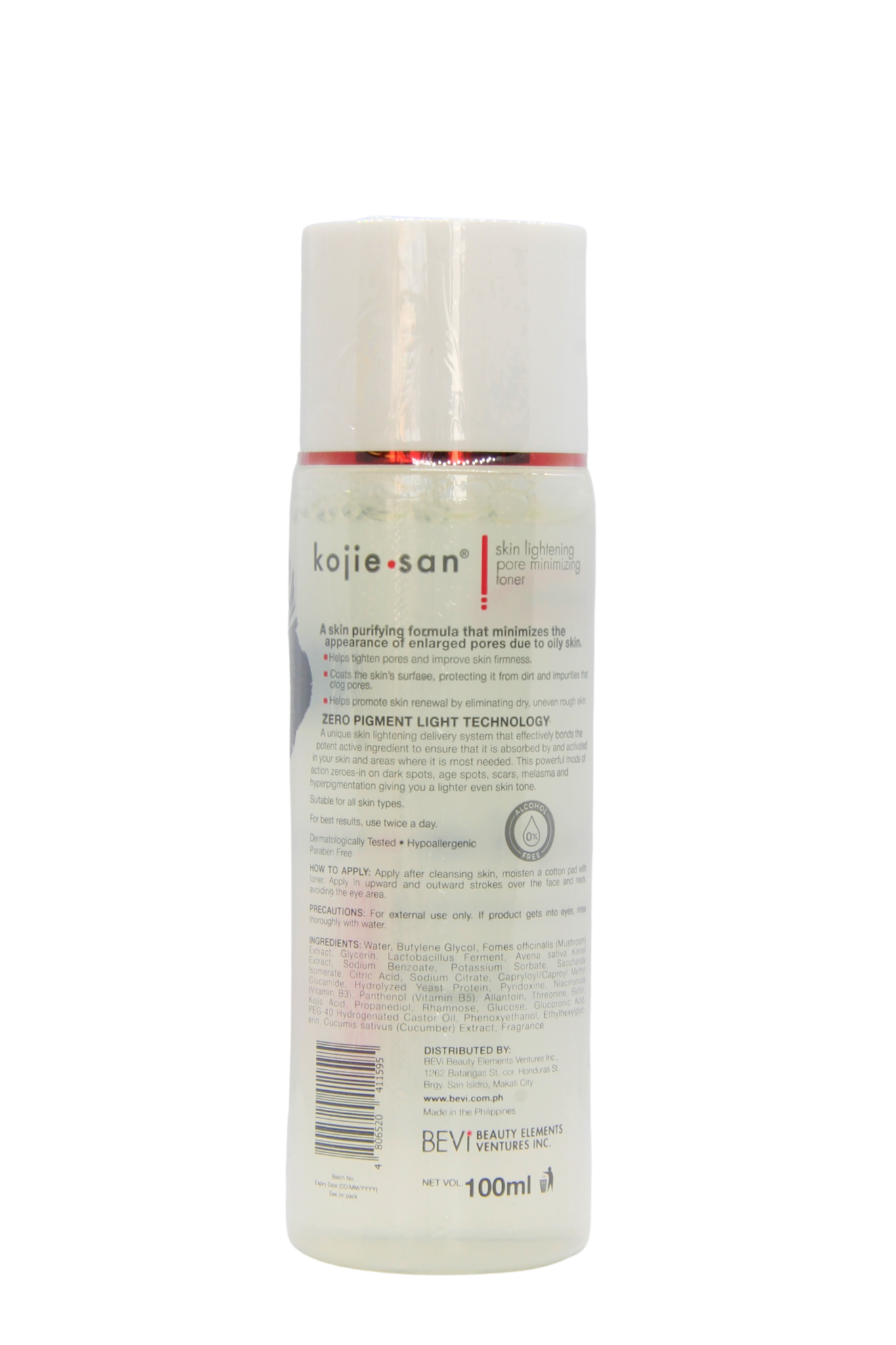 Tonique éclaircissant et minimisant les pores Kojie San 100 ml