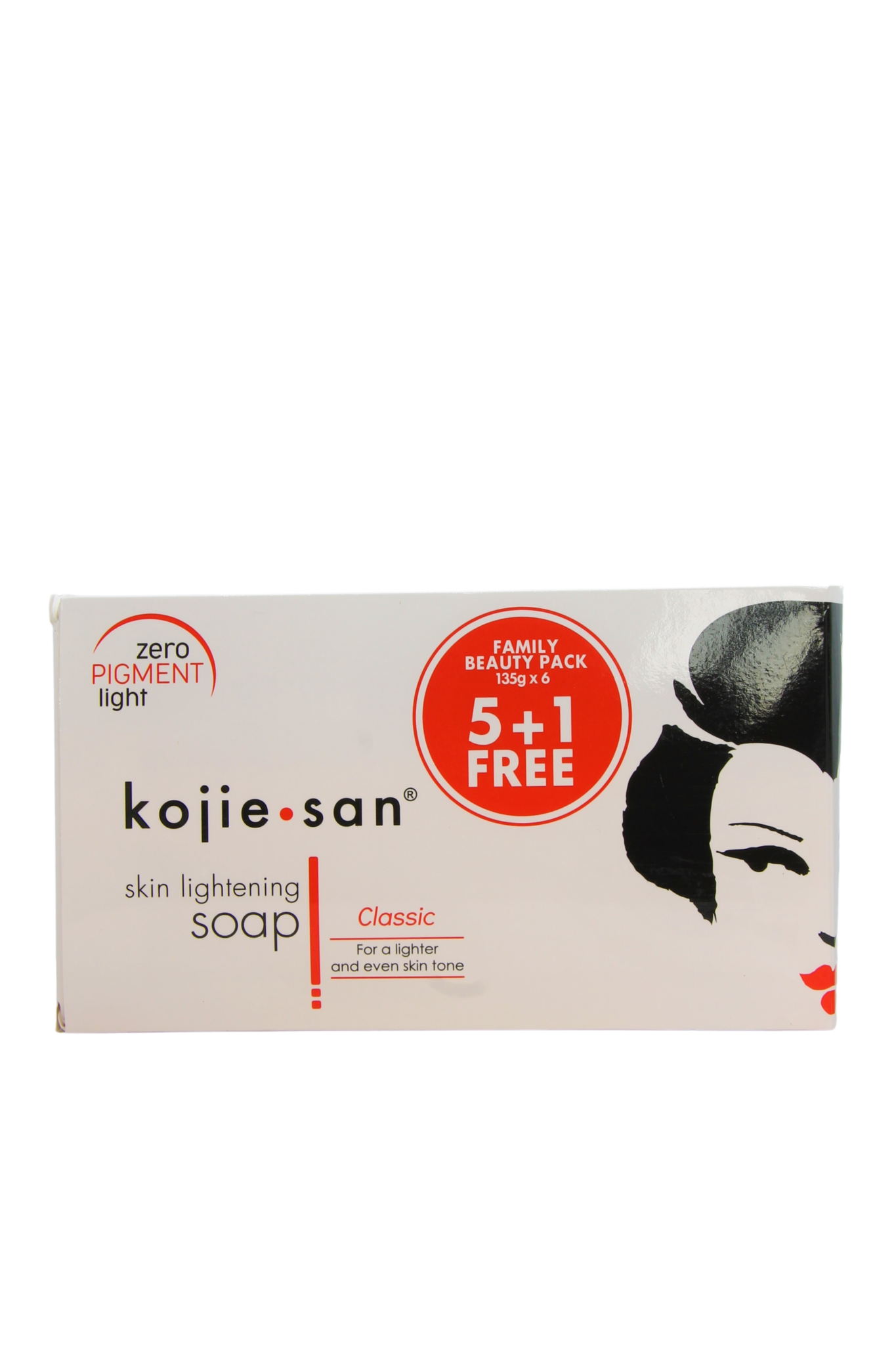 Kojie San huidverlichtende zeep 5 + 1 gratis 135 gram