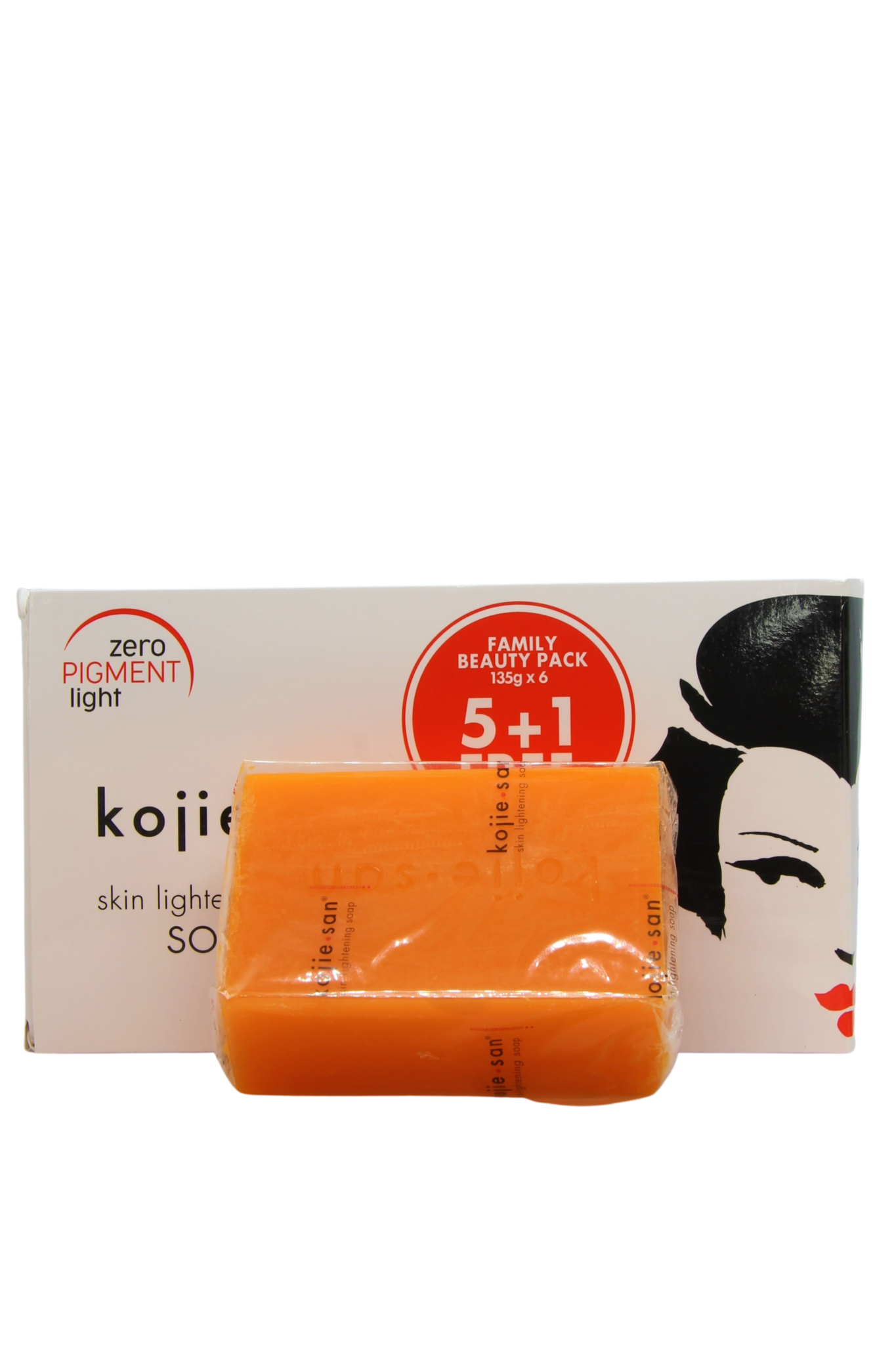 Savon éclaircissant pour la peau Kojie San 5 + 1 gratuit 135 grammes