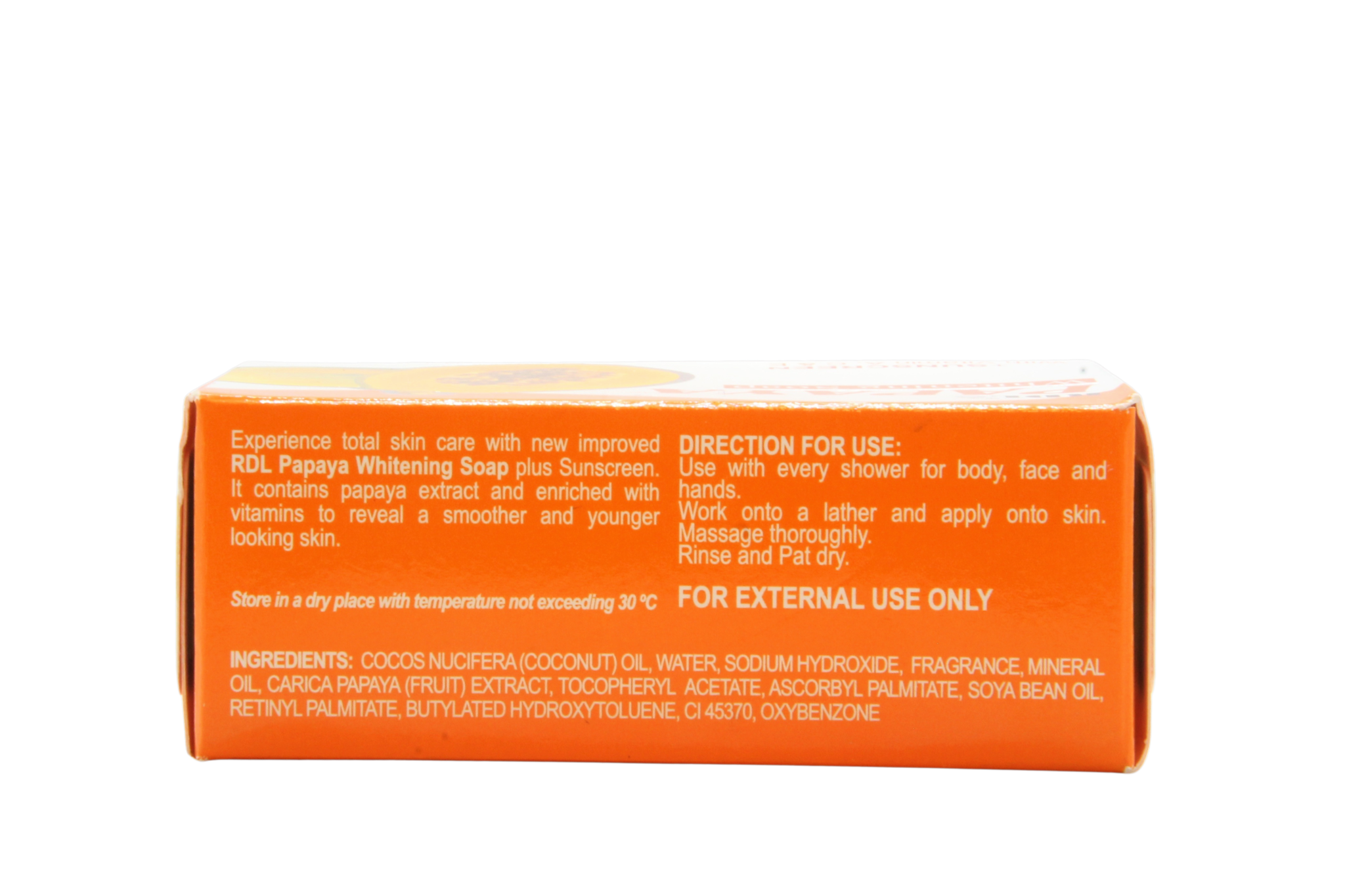 RDL Papaya Whitening soap, with sunscreen 135 grams
